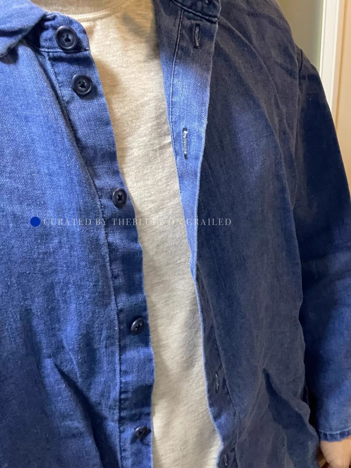 Porter Classic Indigo Linen Button-Up Shirt Size US M / EU 48-50 / 2 - 1 Thumbnail