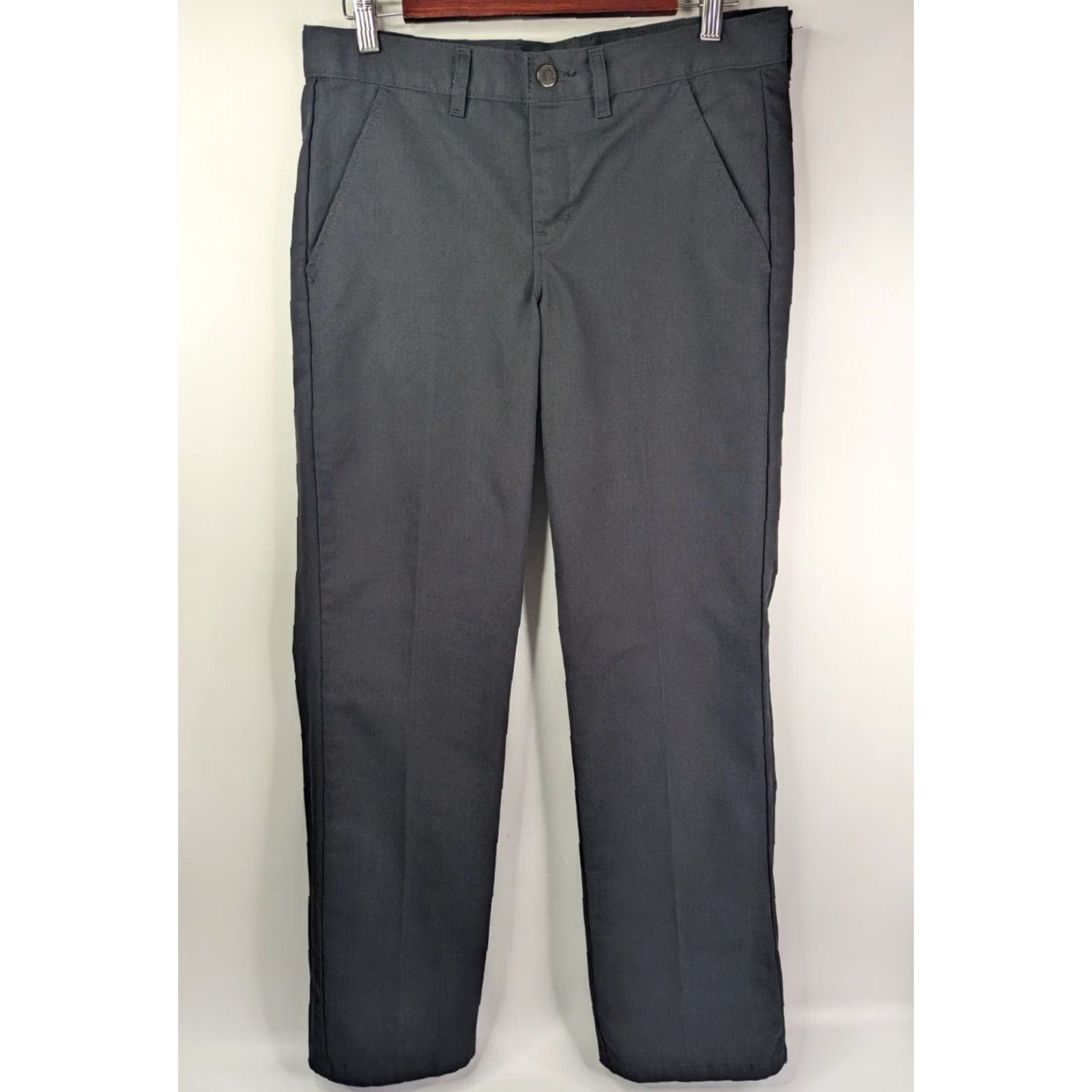 Dickies VINTAGE Dickies Pants Slim Flat Front Straight Leg Workwear Mens 32x32 Black Twill 65/35 Pockets Logo Size US 32 / EU 48 - 2 Thumbnail