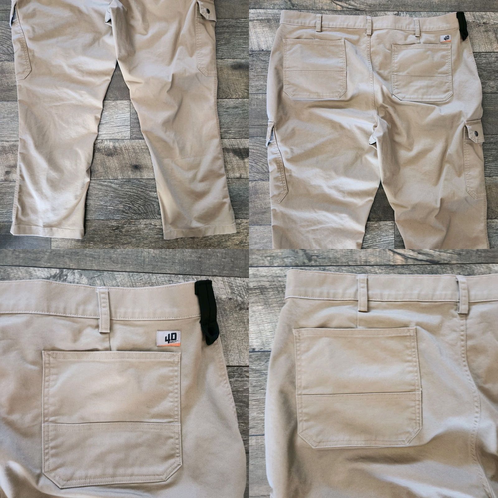 Vintage Duluth 40 Grit Cargo Pants Mens 44x30 Khaki Tan Workwear Cargo Regular Straight Mens Size US 44 / EU 60 - 8 Thumbnail