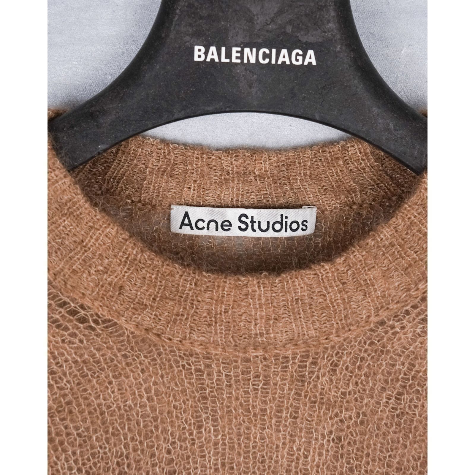 Acne Studios Acne studios mesh mohair wool knit brown crewneck sweater Size US M / EU 48-50 / 2 - 3 Thumbnail