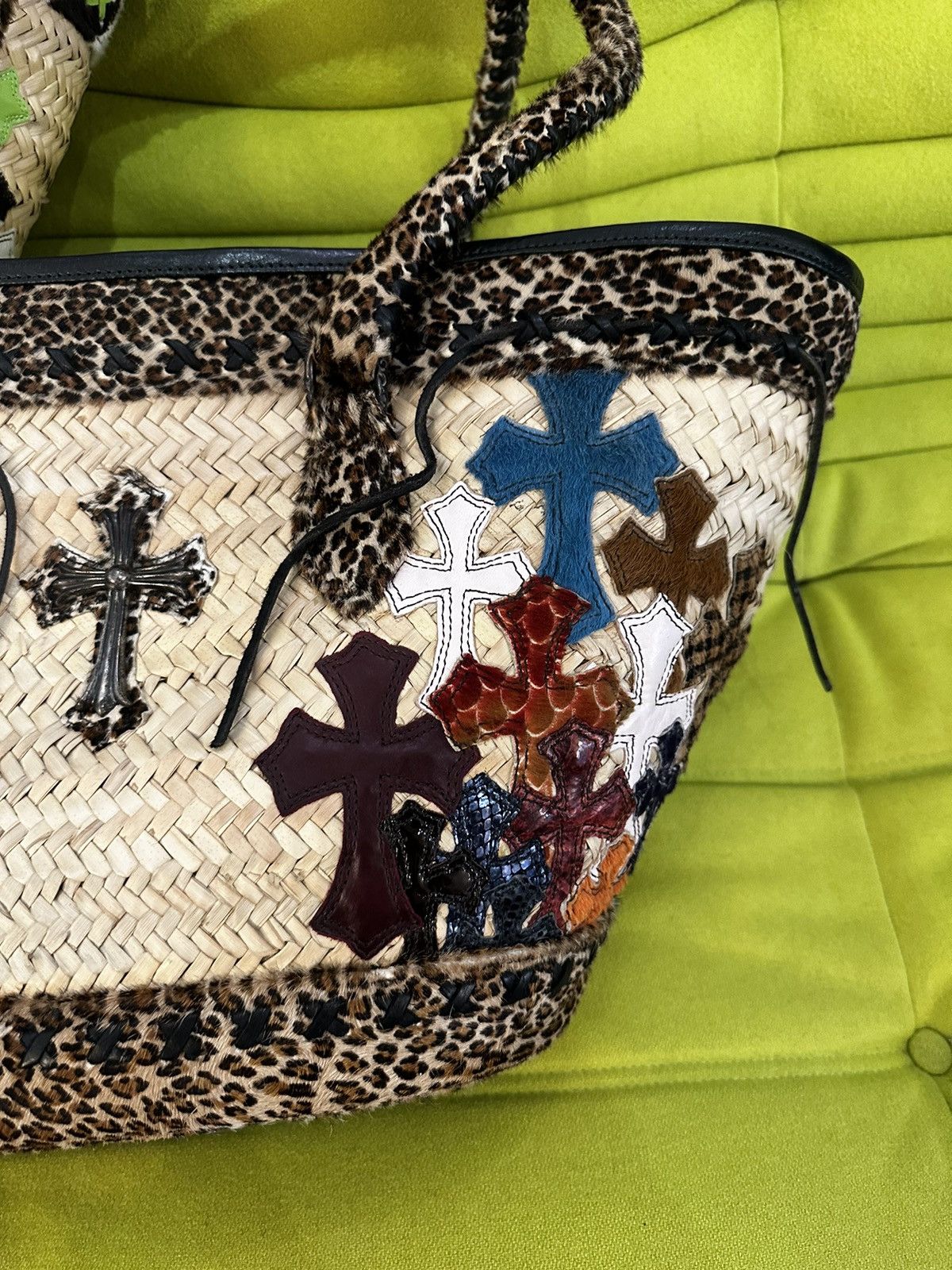 Chrome Hearts Chrome Hearts Woven Beach Horse Shoe Beach Bag