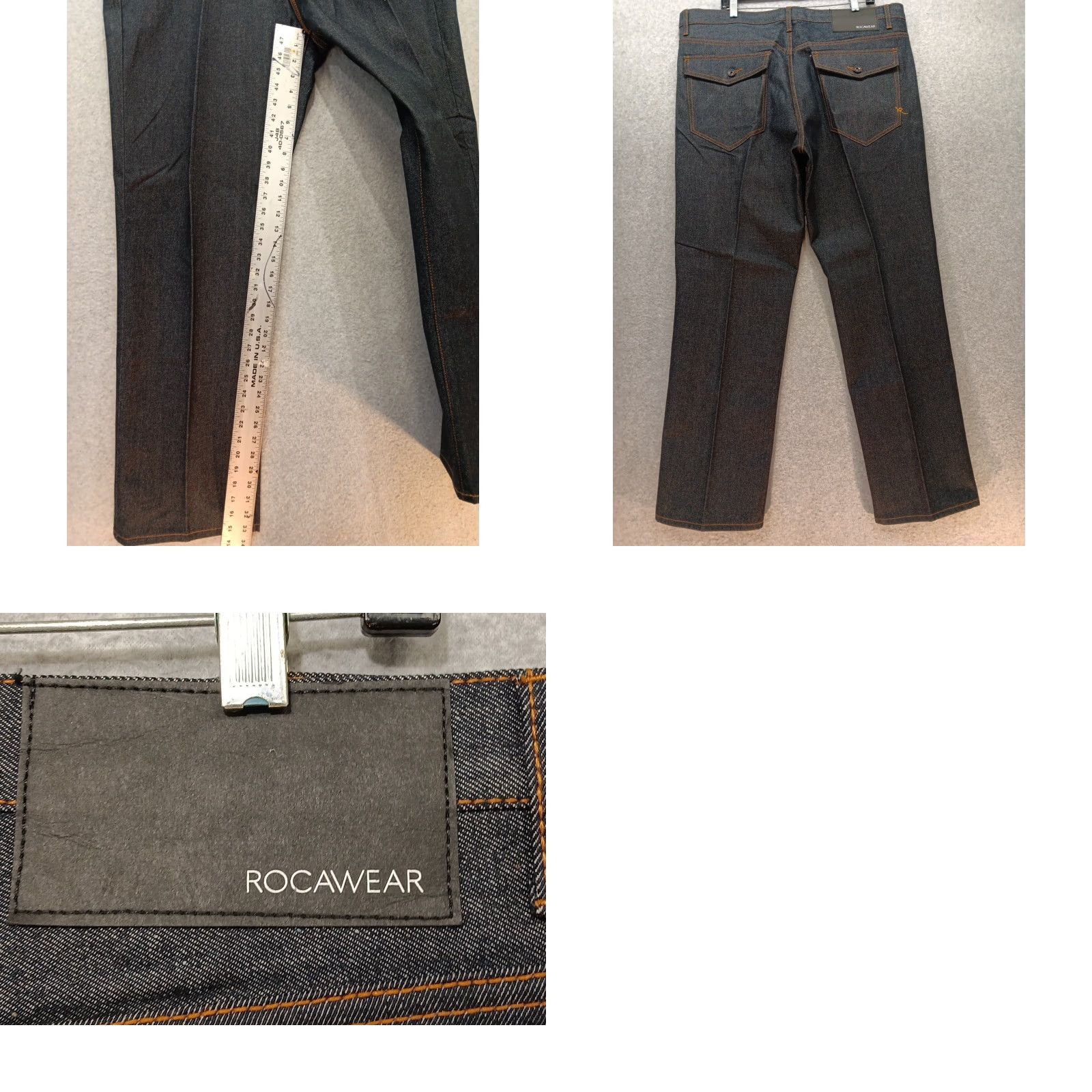 Rocawear Rocawear Jeans Baggy Dark Wash 40x33 Mens Wide-Leg NWOT Logo Pockets Size US 40 / EU 56 - 8 Thumbnail
