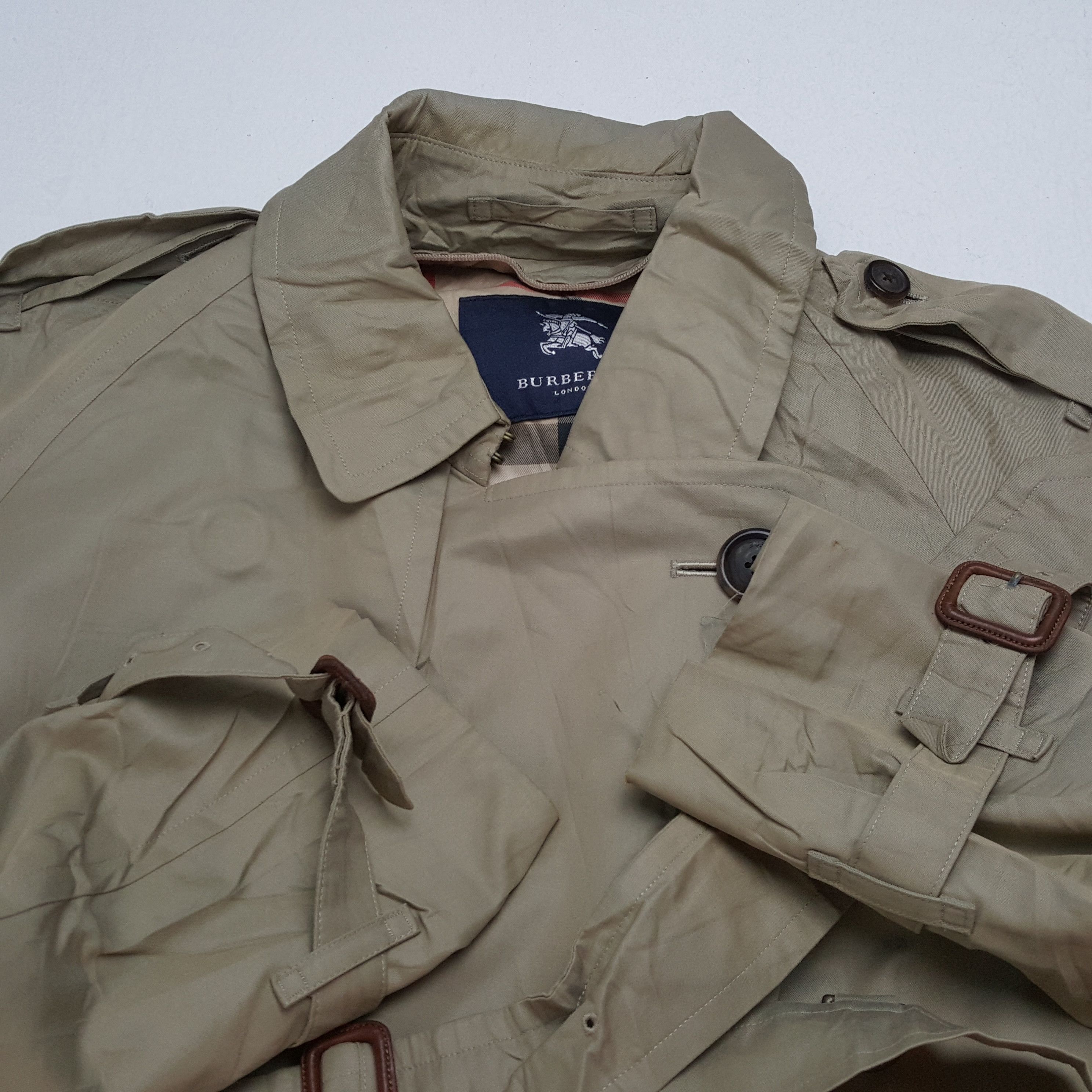 Burberry × Vintage BURBERRY LONDON Luxury Brand Trench Coat Jacket Size US M / EU 48-50 / 2 - 9 Thumbnail
