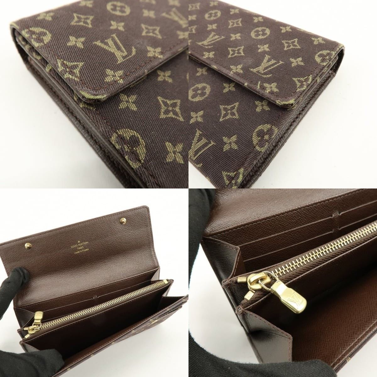 Louis Vuitton Louis Vuitton Monogram Mini Lin Canvas Long Wallet Brown Size ONE SIZE - 6 Thumbnail