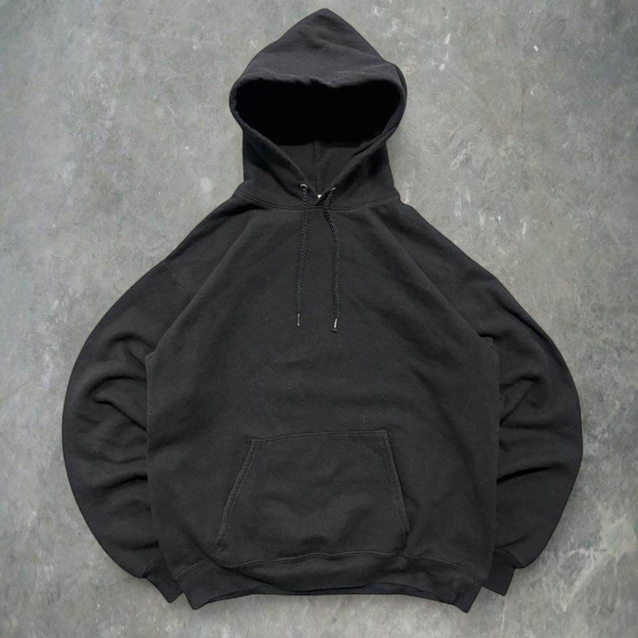 Vintage Crazy Vintage Y2K/2000s Blank Black Minimalistic Hoodie! Size US M / EU 48-50 / 2 - 1 Thumbnail