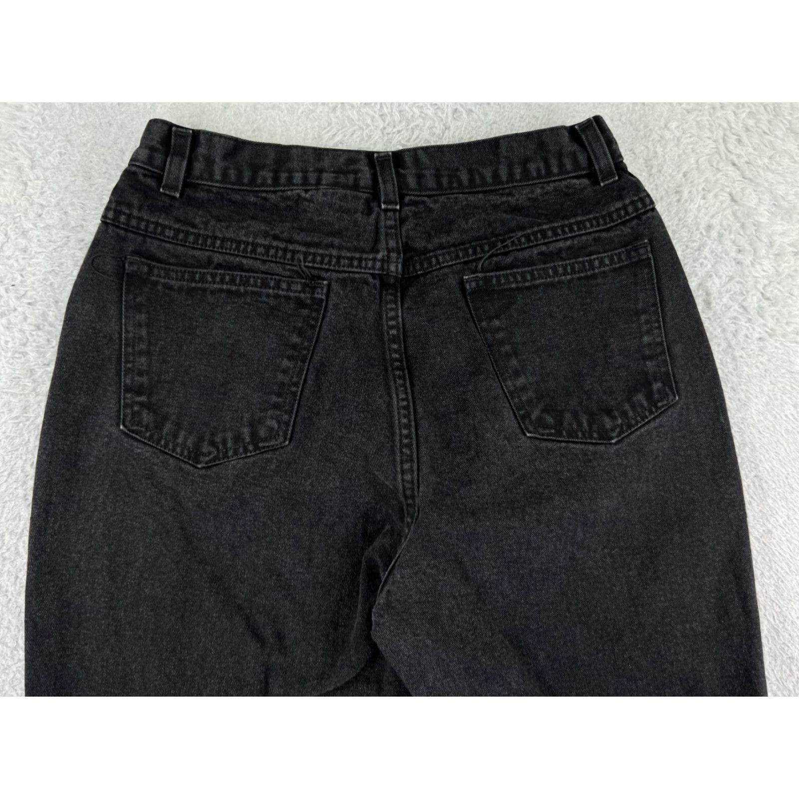 Vintage Style&co. Jeans Womens 10P Black Denim Straight Leg 100% Cotton Studded 5-Pocket Design Size 32" / US 10 / IT 46 - 3 Thumbnail