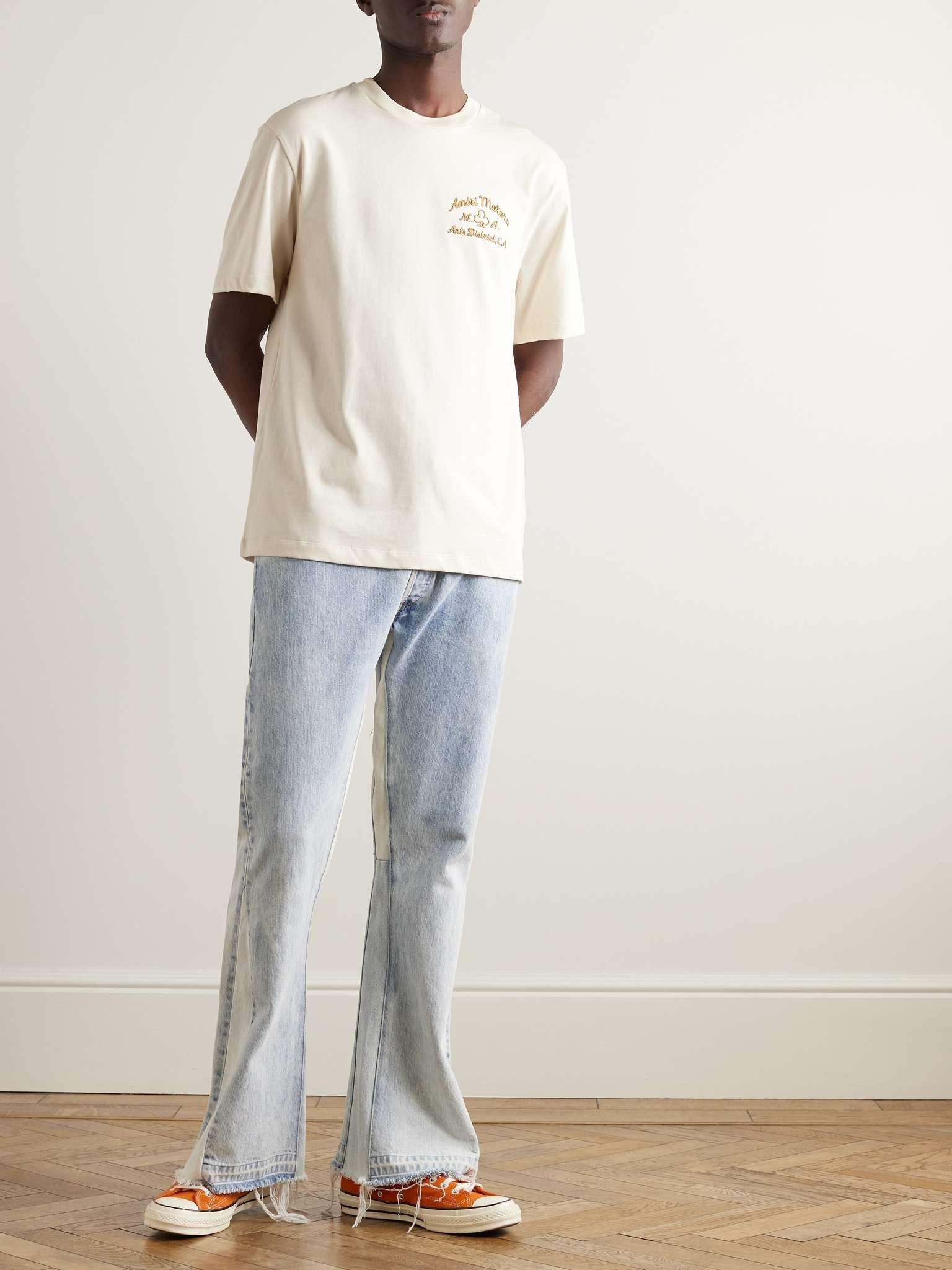 Amiri oc11z0225 Logo-Appliquéd Cotton-Jersey T-Shirt Light Beige Size US S / EU 44-46 / 1 - 2 Thumbnail