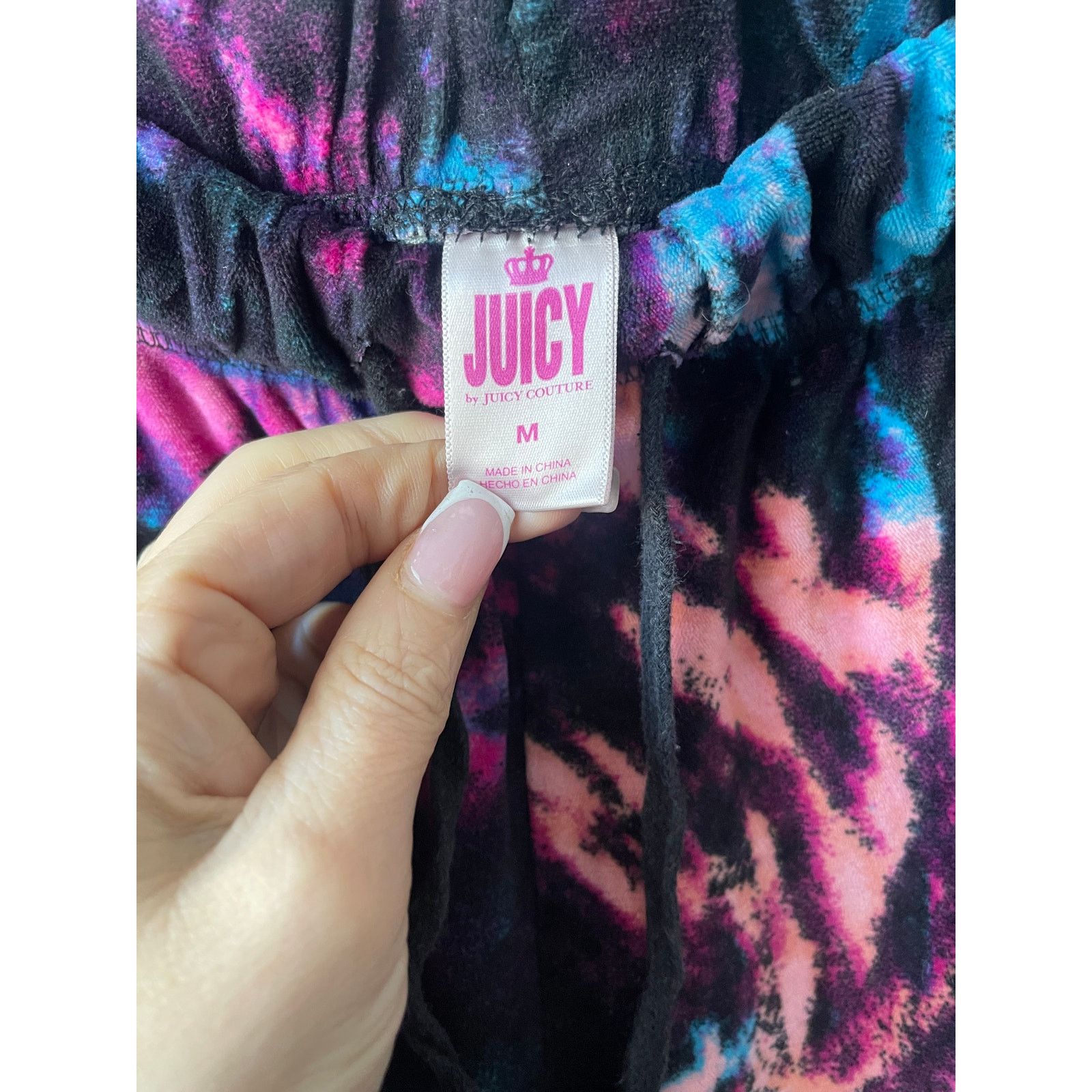 Juicy Couture Juicy by Juicy Couture Tie Dye Medium Velour Pants Size 28" / US 6 / IT 42 - 3 Thumbnail