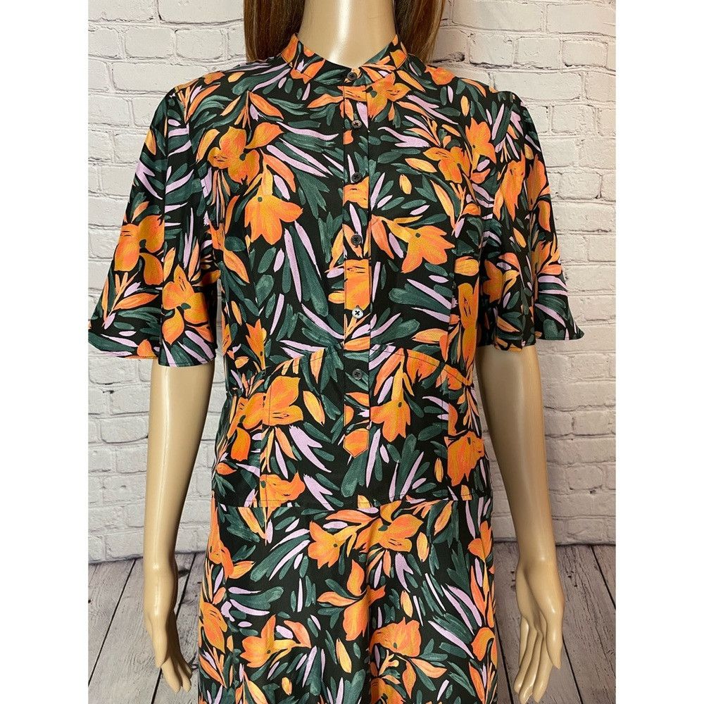 Joie NWT New $428 Joie Joan Silk Midi Floral Dress Size XS Size XS / US 0-2 / IT 36-38 - 4 Thumbnail