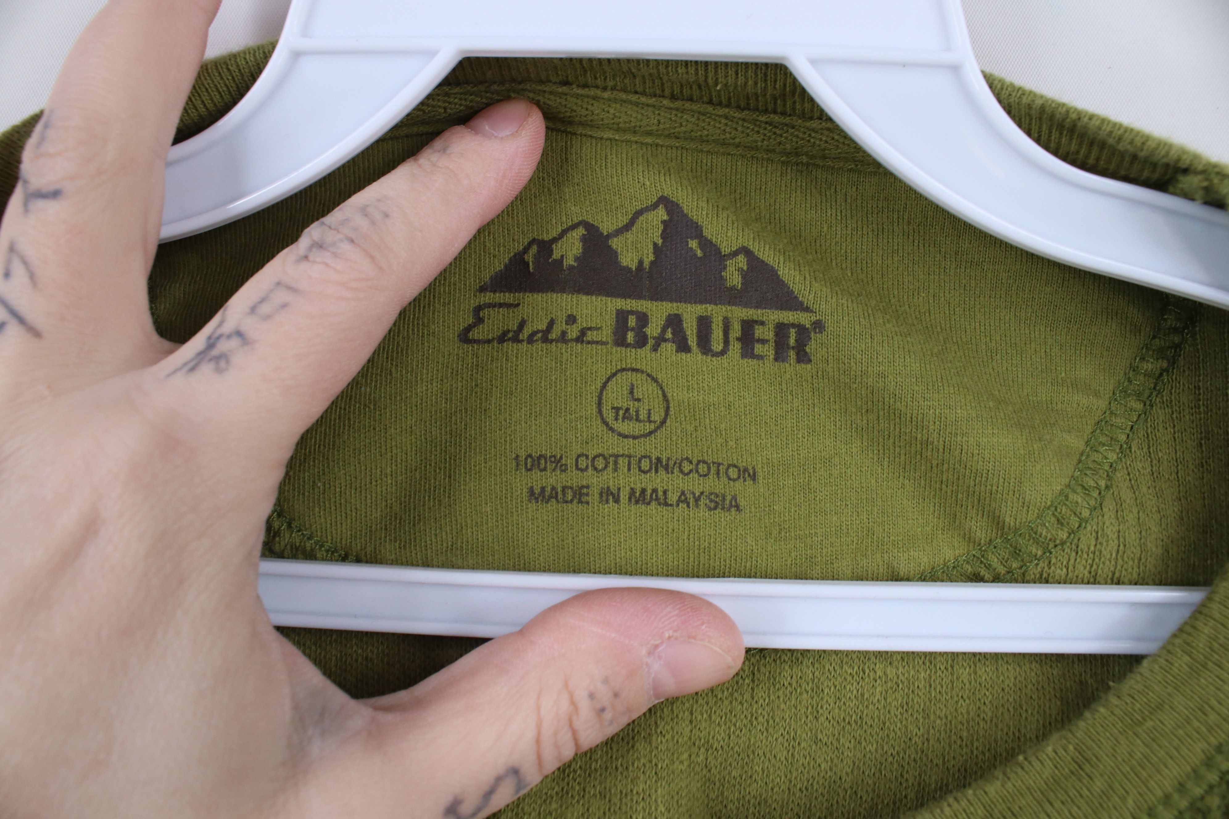 Eddie Bauer × Vintage Vintage Y2K Eddie Bauer Waffle Knit Long Sleeve T-Shirt Size US L / EU 52-54 / 3 - 8 Thumbnail