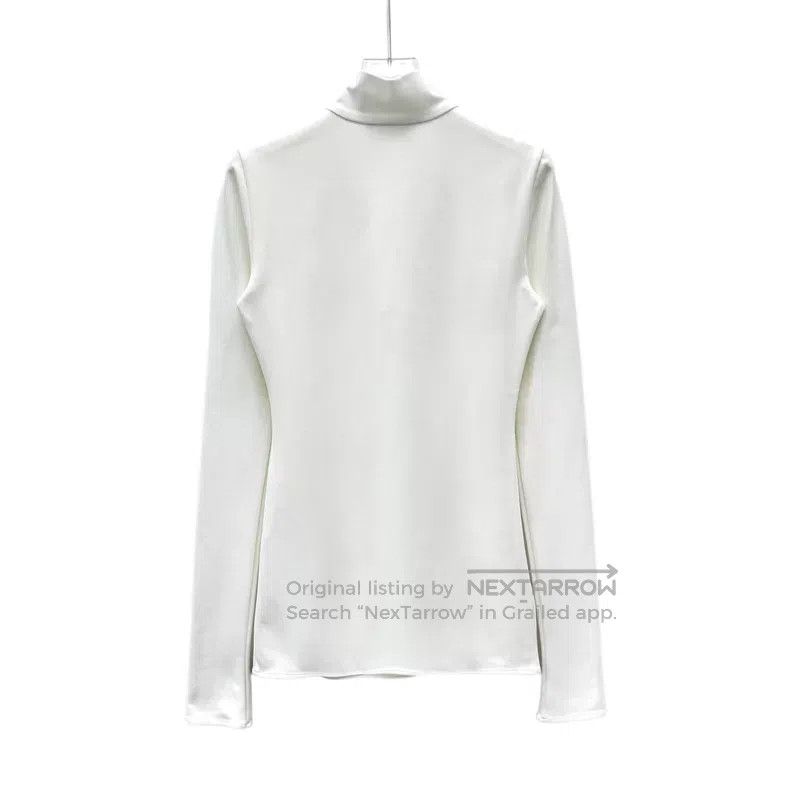 Prada Prada 23 white triangle semi-zipper design long-sleeved kn Size XS / US 0-2 / IT 36-38 - 2 Thumbnail