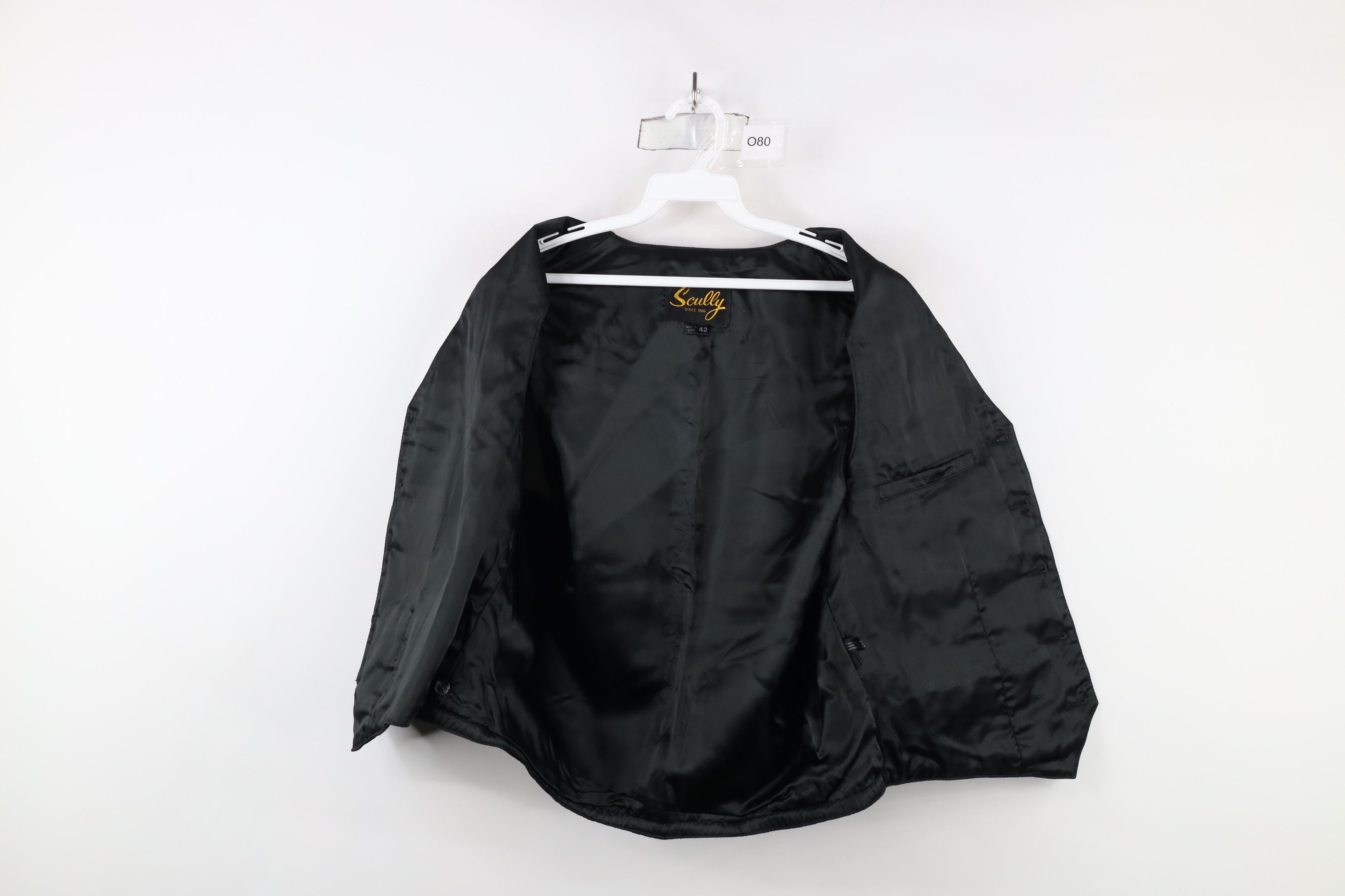 Vintage Vintage 90s Scully Suede Leather Western Vest Jacket Black Size US L / EU 52-54 / 3 - 10 Thumbnail