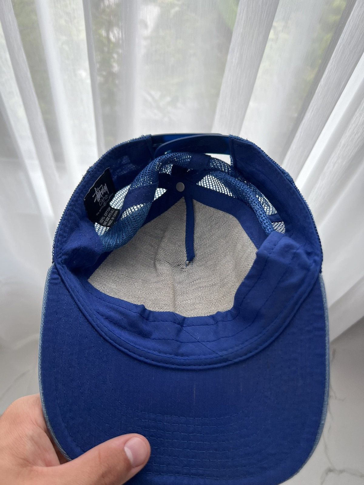 Stussy × Vintage 90’s STUSSY CLASSIC RARE SUNFADED Y2K BIG LOGO CAP Size ONE SIZE - 4 Thumbnail