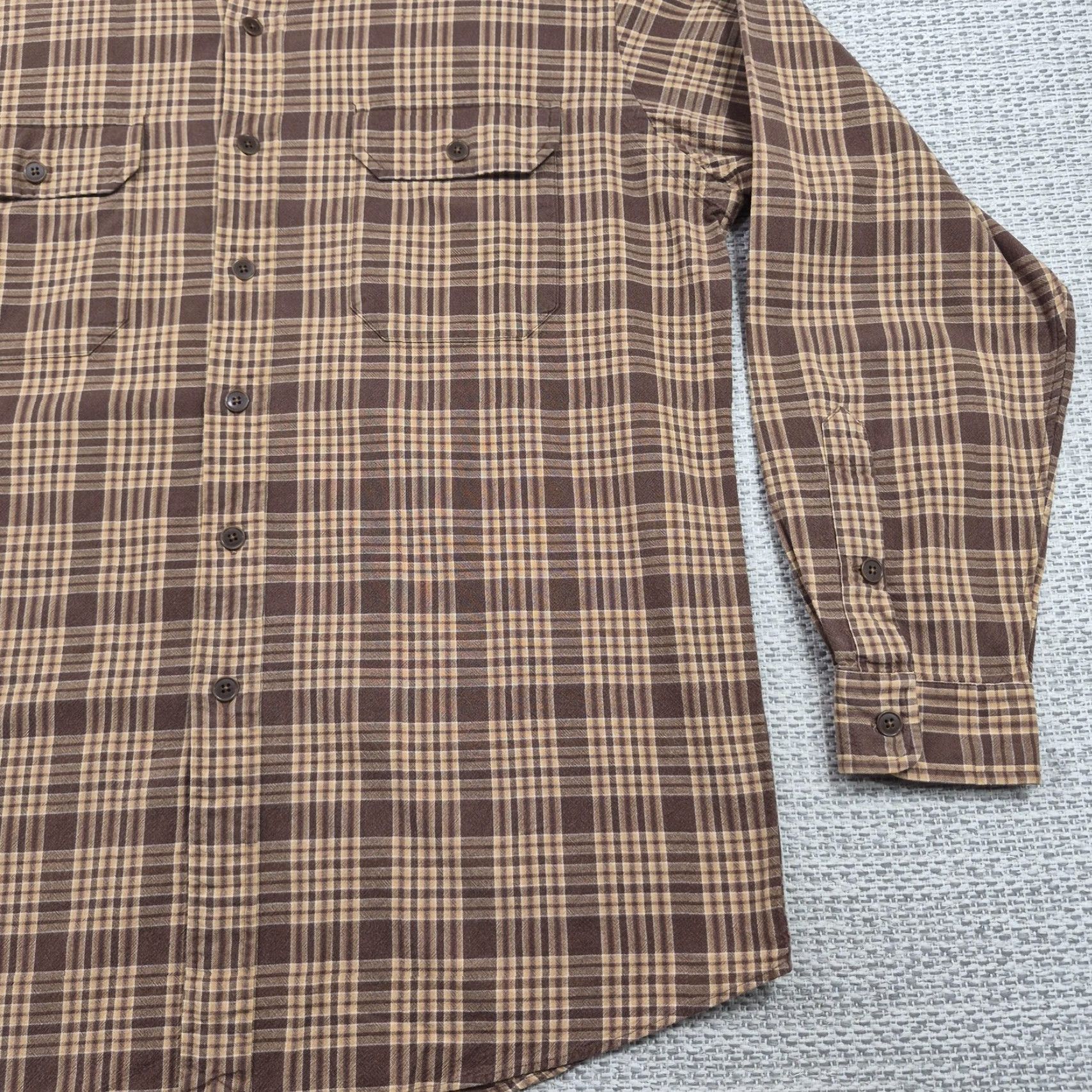 Polo Ralph Lauren Polo Ralph Lauren GI Shirt Mens Large Button-Up Brown Plaid Long Sleeve Vintage Size US L / EU 52-54 / 3 - 2 Thumbnail