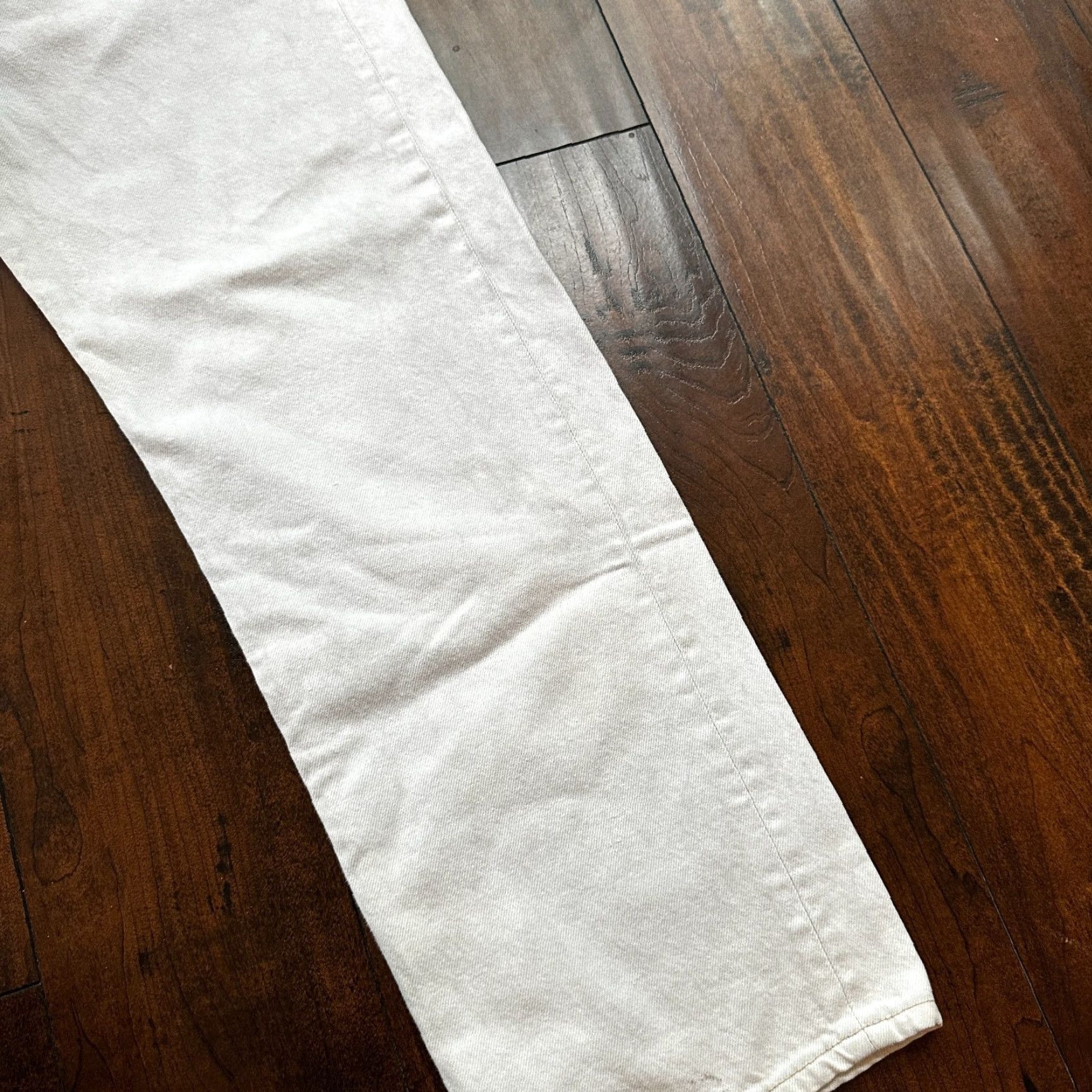 Levi's VINTAGE Levi's 501 Jeans Denim Button Fly 90s Theme Mens Regular 36 White Grey Inseam 30 Vintage Classic Straight 501 XX Size US 36 / EU 52 - 3 Thumbnail