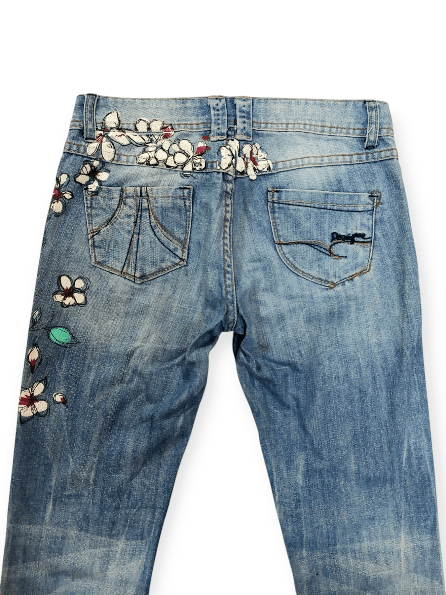 Desigual Desigual Florish Flower Art Denim Size 26" / US 2 / IT 38 - 9 Thumbnail