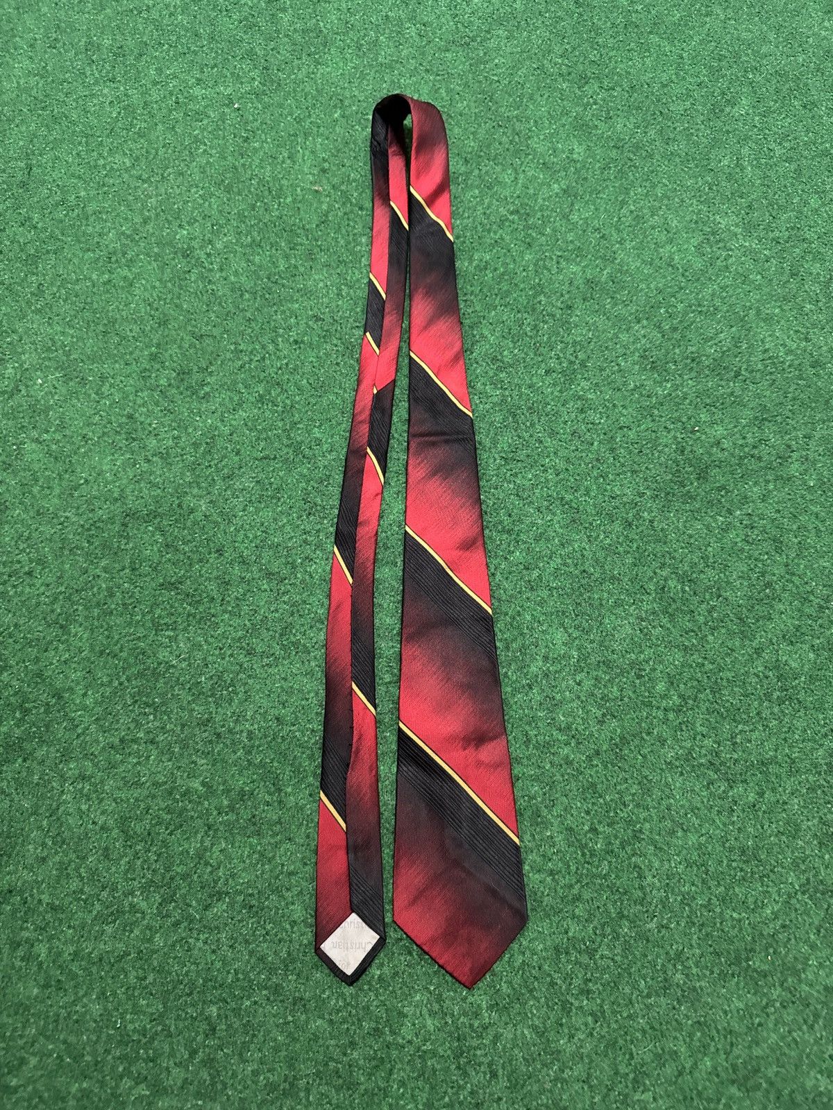 Dior Vintage Christian Dior All Silk Black Red Tie Size ONE SIZE - 1 Thumbnail