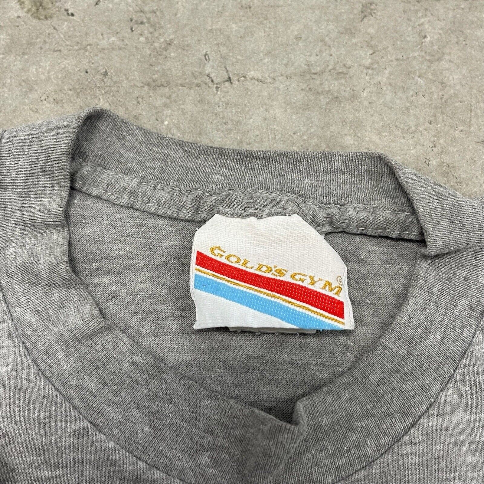 Hanes × Vintage Vintage 80s Golds Gym "Flys" Bodybuilding Gray T Shirt GRAIL Size US XL / EU 56 / 4 - 5 Thumbnail