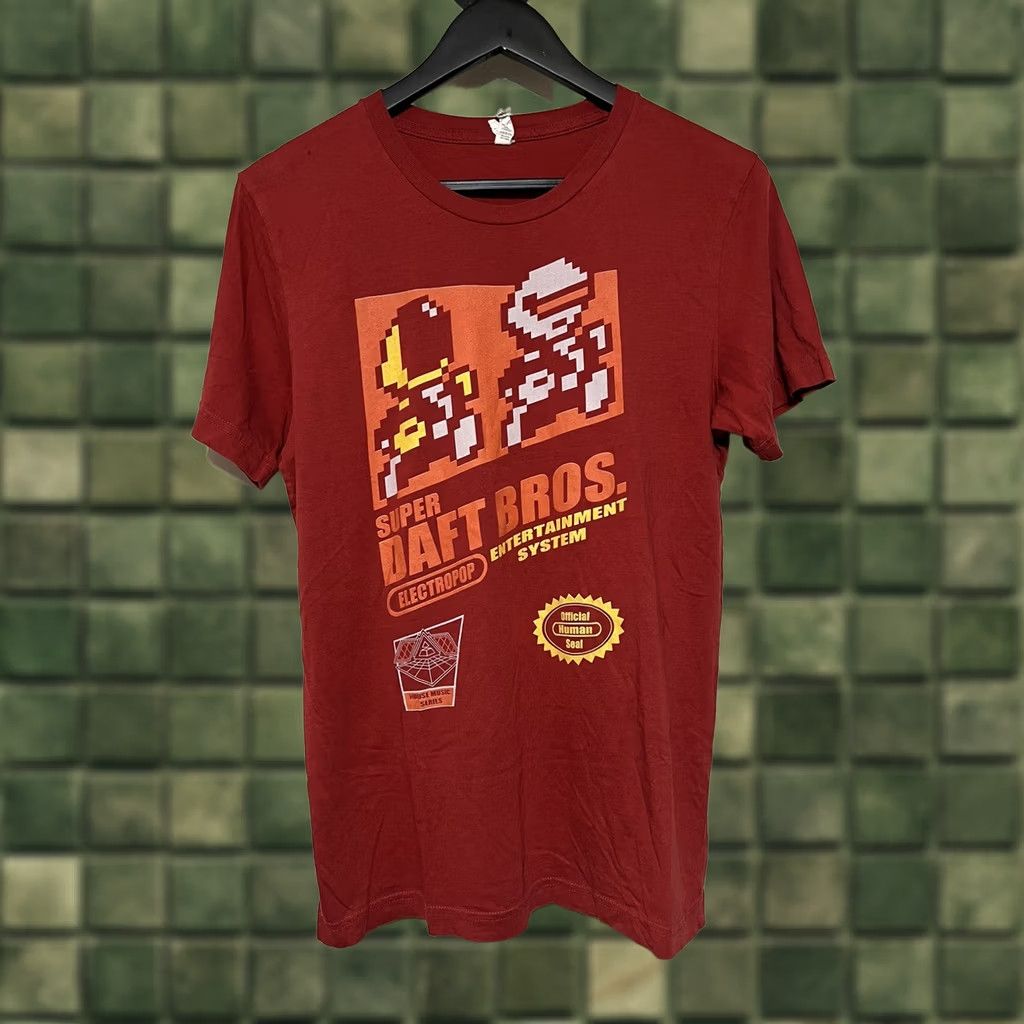 Vintage Daft Punk T Shirt Daft Bros Graphic Tee M Red Alive Era Tour Style Shirt Mens 90s Band Music Punk Canvas Cotton Short Sleeve Crew Neck Size US M / EU 48-50 / 2 - 1 Thumbnail