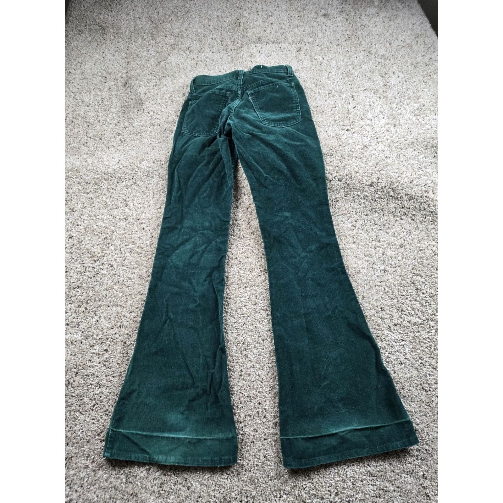 Levi's VINTAGE Levi's Corduroy Pants Women's Green 25X34 Rust Belt Bell Bottom Cotton Western 70s Size 42" / US 20 - 7 Thumbnail