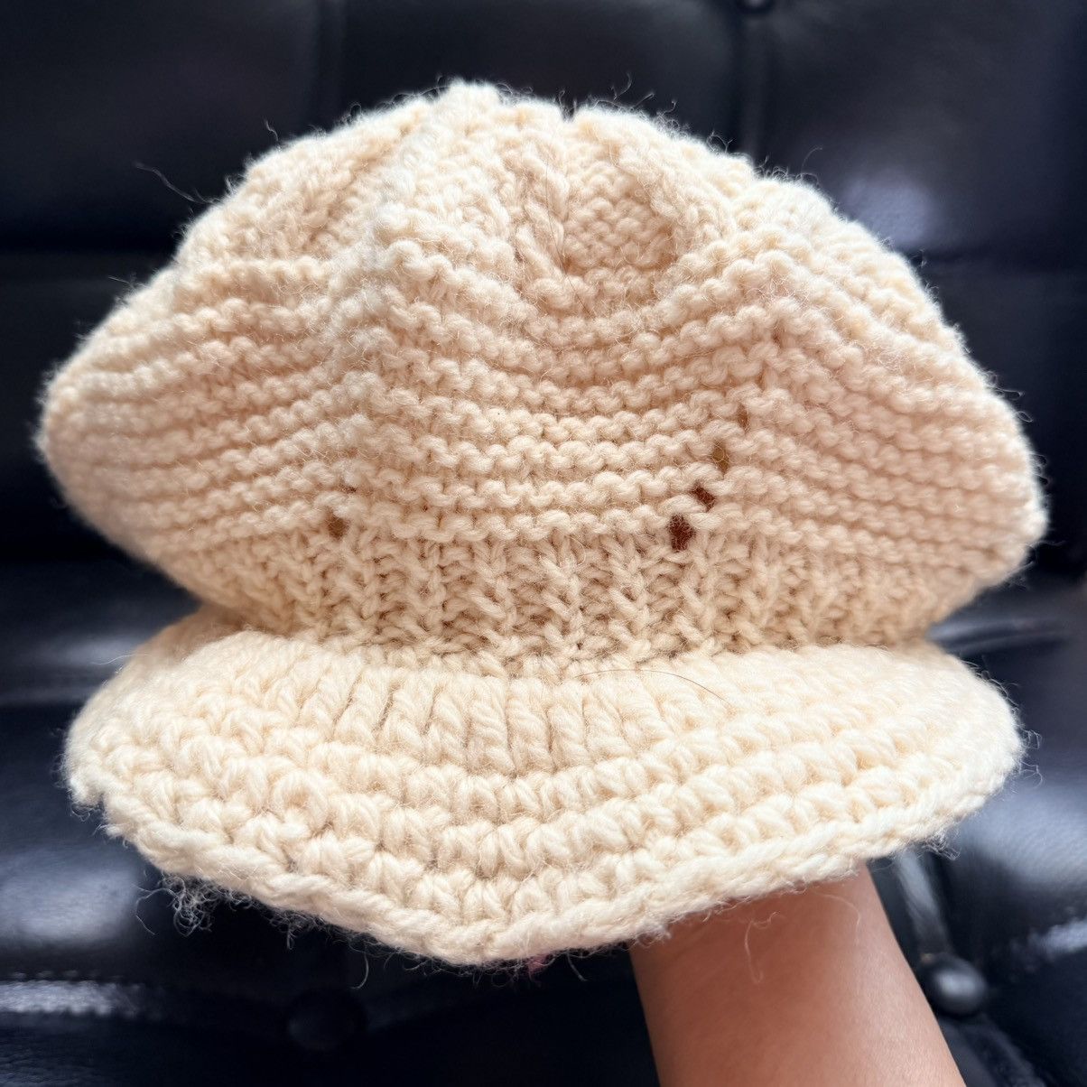 Other John Molloy Donegal Wool Knit Newsboy Hat Cream Ireland Size ONE SIZE - 2 Thumbnail
