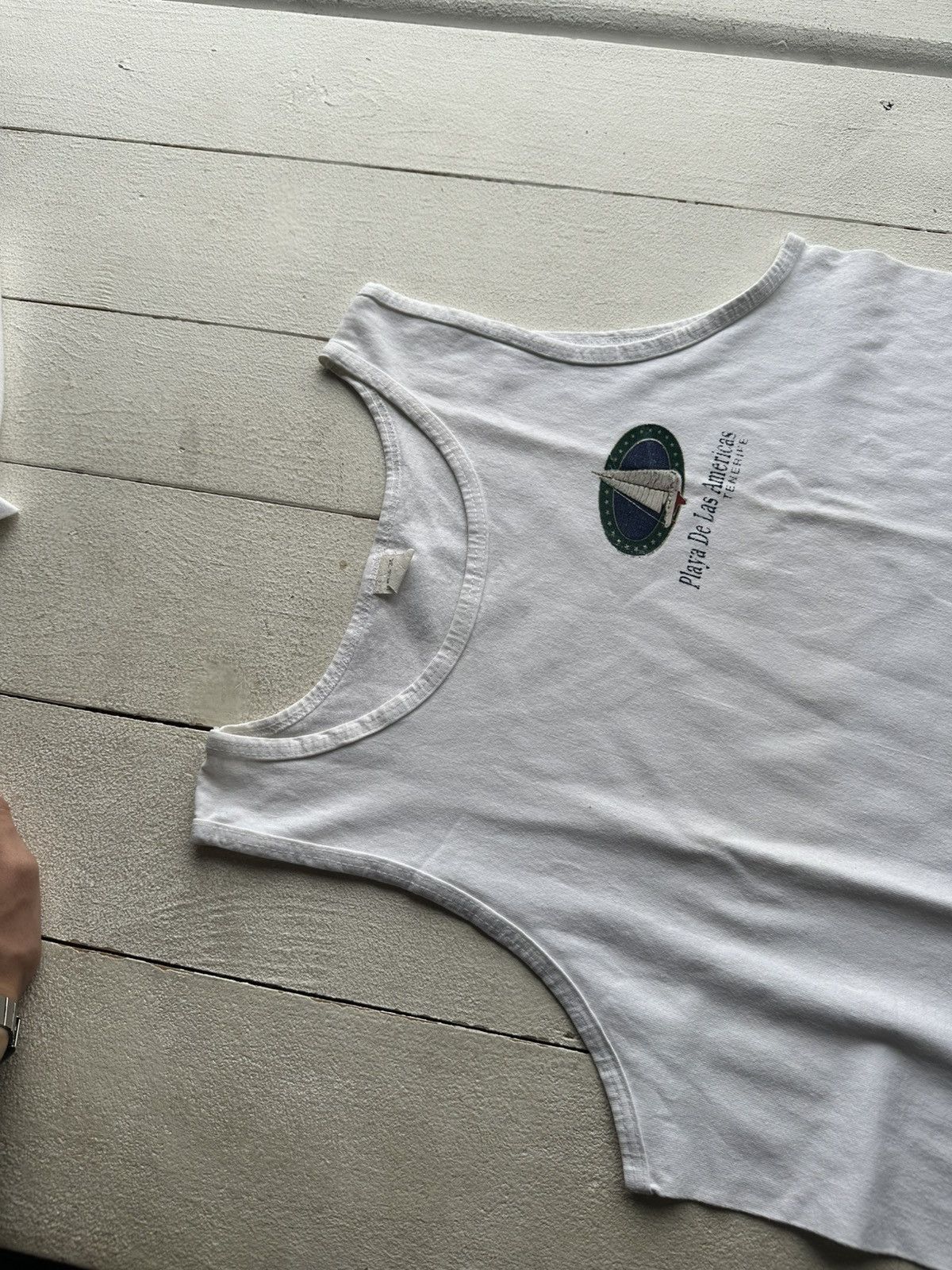 Vintage 🚨VNTG PLAYA DE LAS AMERICAS TENERIFE TANK MEN OCEAN SURF Size US L / EU 52-54 / 3 - 2 Thumbnail
