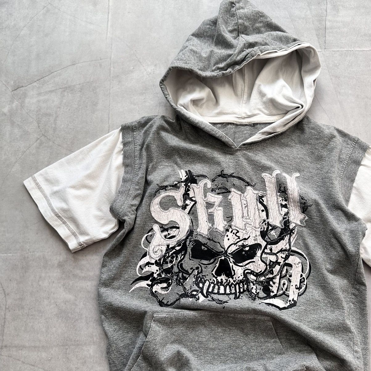 Hysteric Glamour × Undercover Japan Skull Vintage Punk Hoodie Short Sleeve Tripp NYC Vibe Size US S / EU 44-46 / 1 - 2 Thumbnail