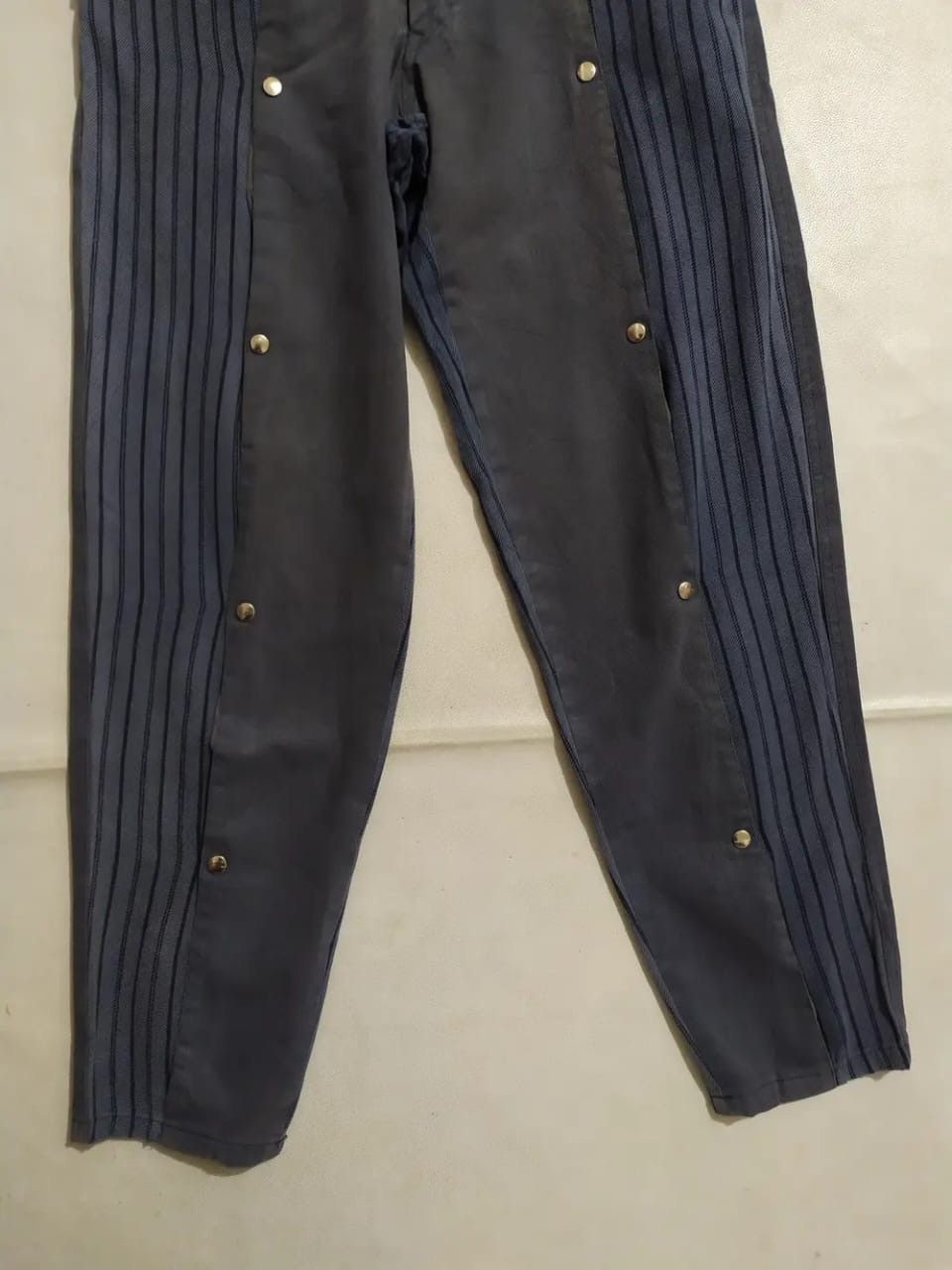 Japanese Brand Buso Uomo Nice Design Mid Button Stripe Pants Size US 27 - 3 Thumbnail