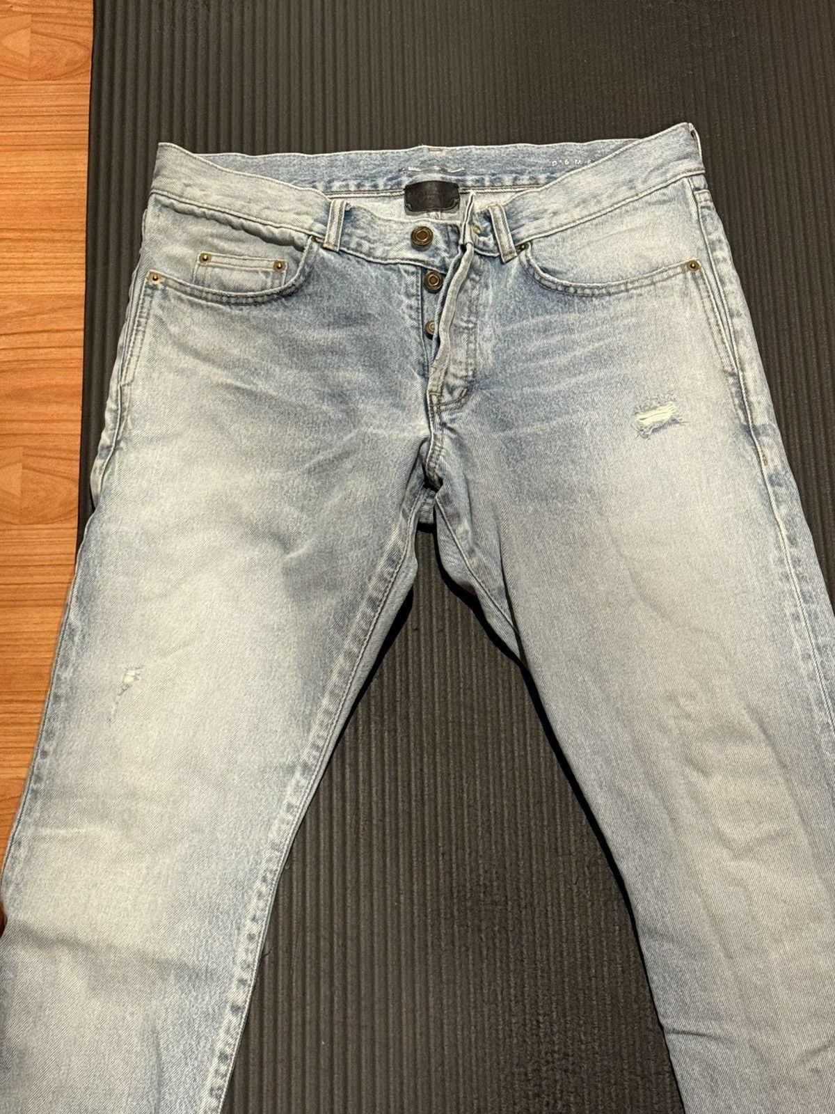 Saint Laurent Paris SLP D16 Washed Denim Jeans Size US 31 - 2 Thumbnail