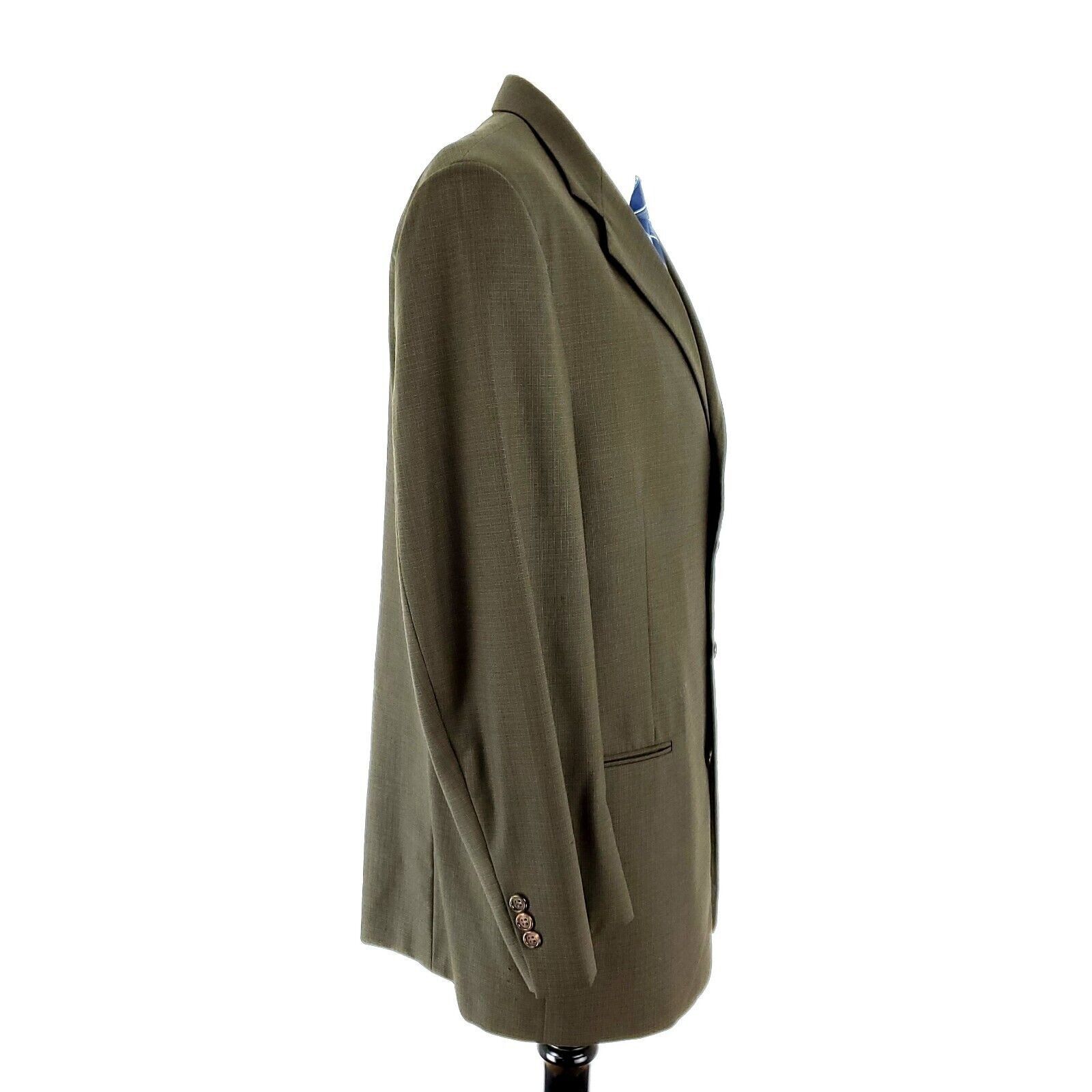 Givenchy Givenchy Monsieur Wool 4 Button Sport Coat 40R Green Check S Size 40R - 6 Thumbnail