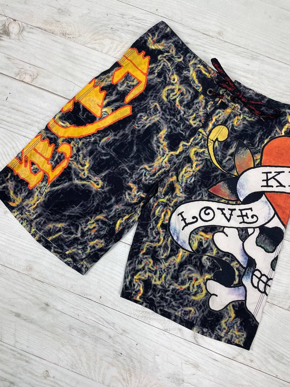 Ed Hardy Vintage Ed Hardy Surf Shorts Y2K Love Kills Slowly Size US 34 / EU 50 - 3 Thumbnail