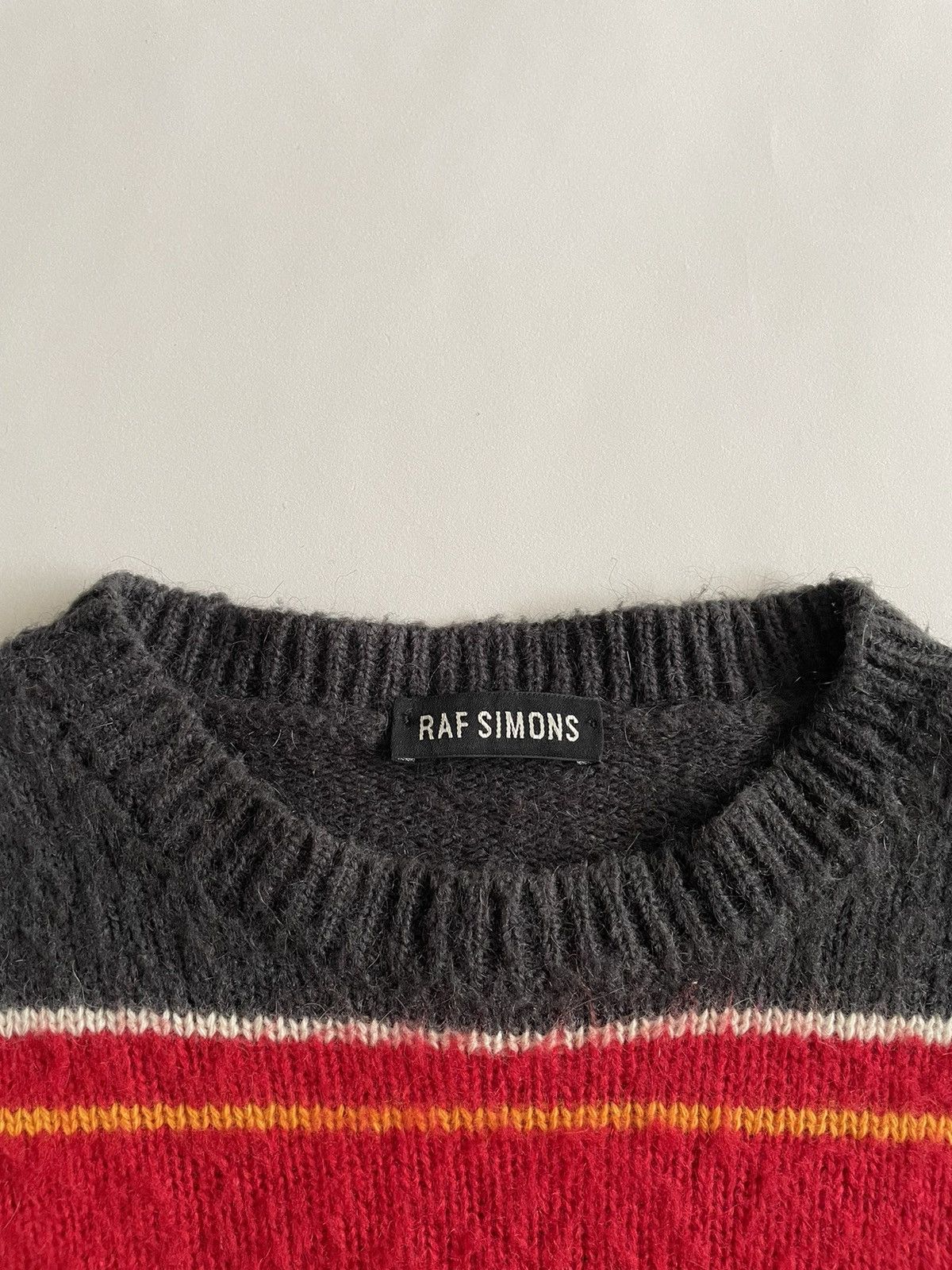 Raf Simons Raf Simons FW13 Striped Mohair Wool Sweater Size US L / EU 52-54 / 3 - 4 Thumbnail