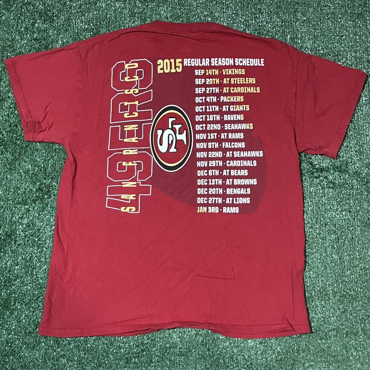Majestic 2015 Season Schedule San Francisco 49ers Football T-Shirt Size US M / EU 48-50 / 2 - 6 Thumbnail