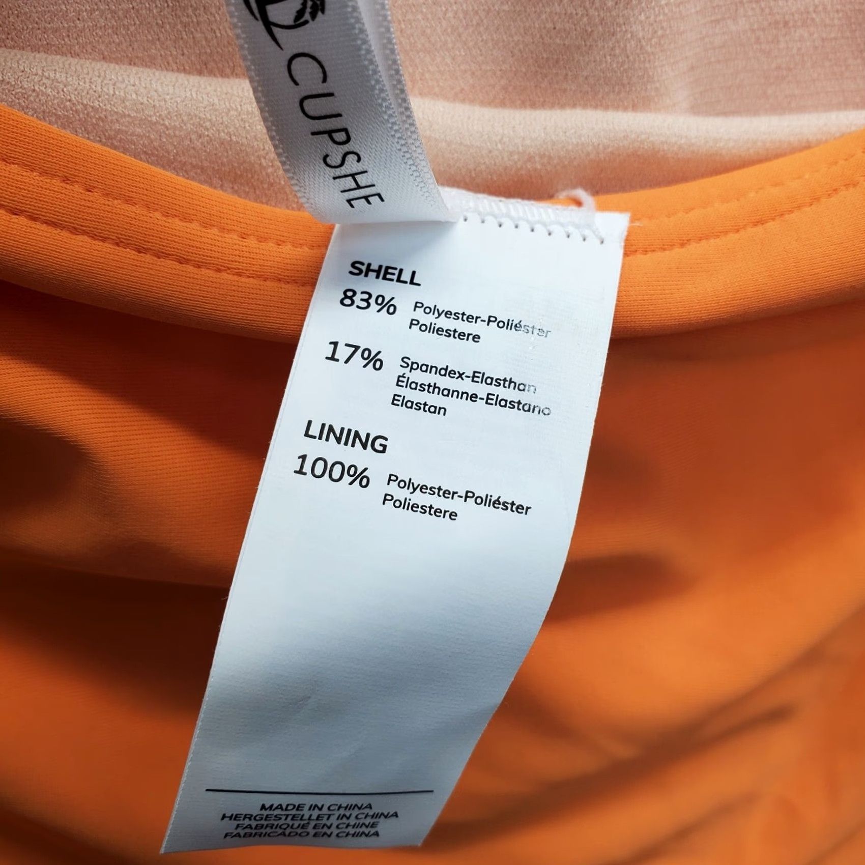 Vintage Cupshe Womens L Orange One Piece Halter Backless Tummy Control Swimsuit Size ONE SIZE - 7 Thumbnail