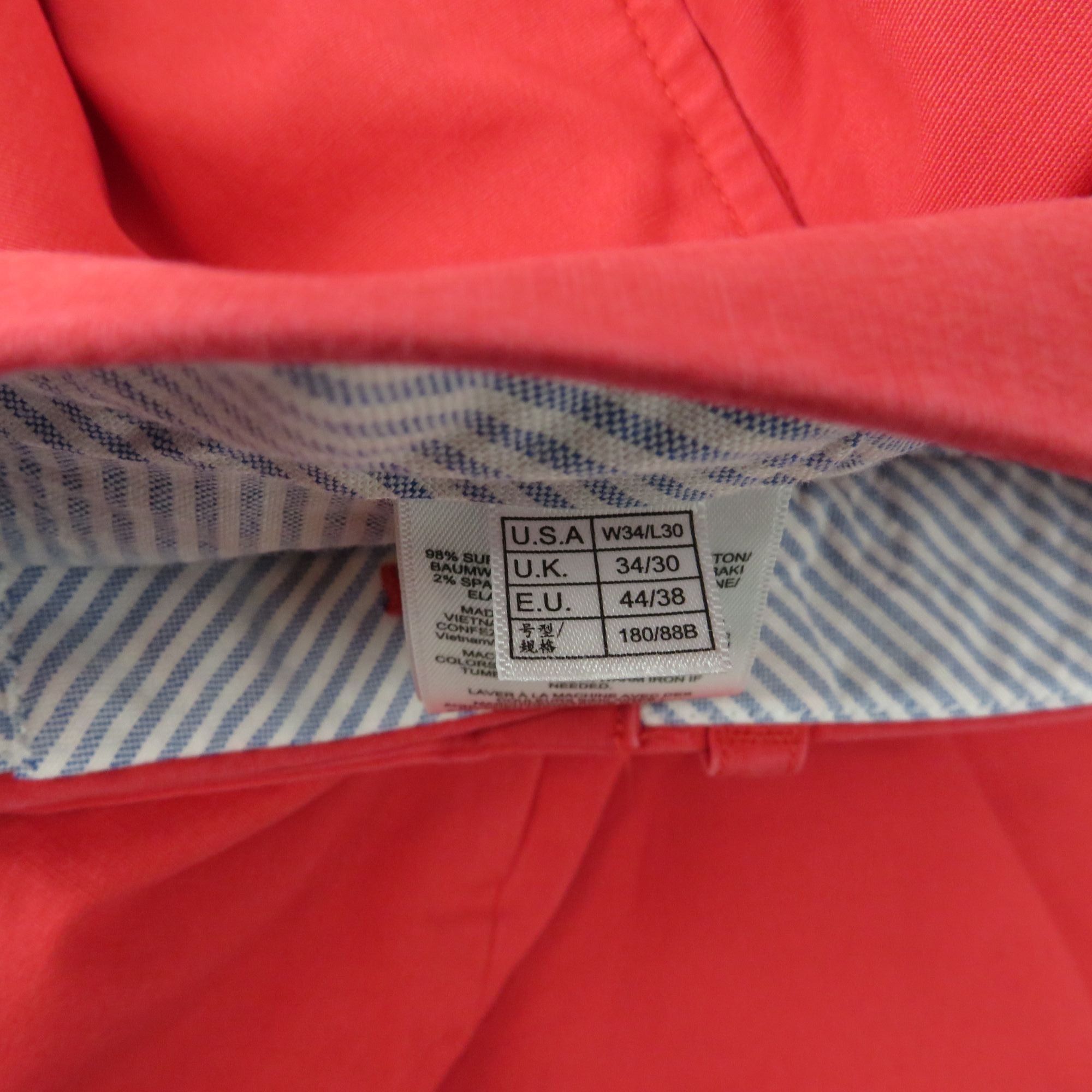 Brooks Brothers Brooks Brothers Milano Fit Red Supima Cotton Stretch Chinos Size US 34 / EU 50 - 7 Thumbnail