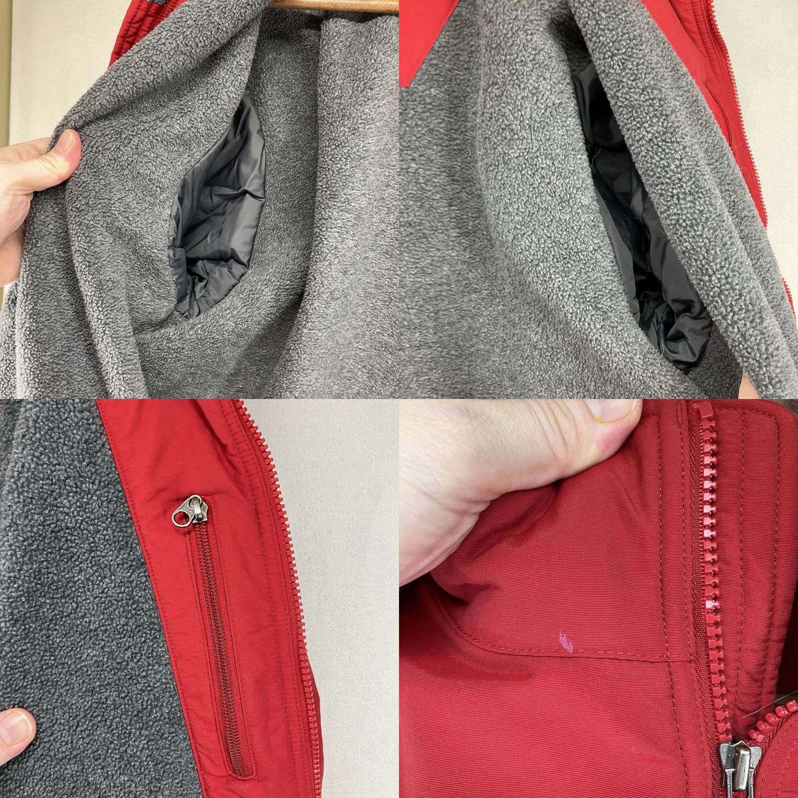 Vintage VINTAGE L.L. Bean Warm-Up Jacket Mens L Tall Bomber Jacket Red Gray Long Sleeve Zip Pockets Fleece Lined Nylon Coat Classic Outdoor Logo 90s USA Size US L / EU 52-54 / 3 - 10 Thumbnail