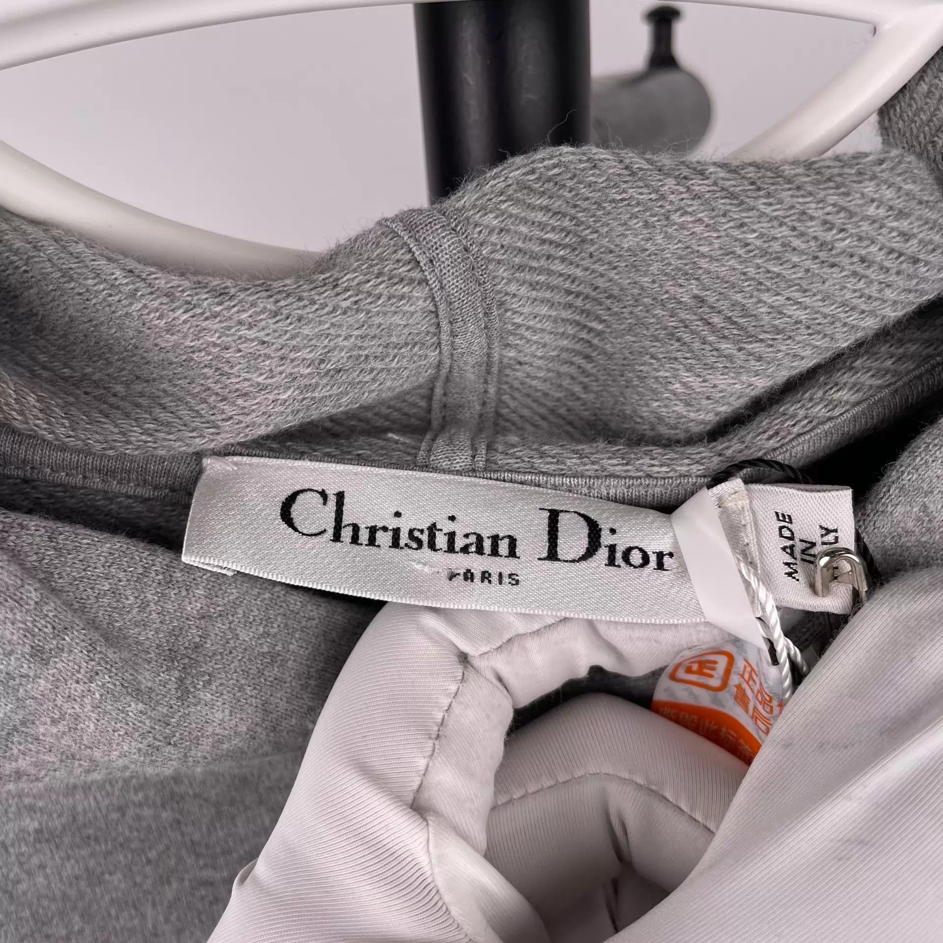 Dior Dior Grey Floral Striped Long Hoodie Women's M Size M / US 6-8 / IT 42-44 - 4 Thumbnail