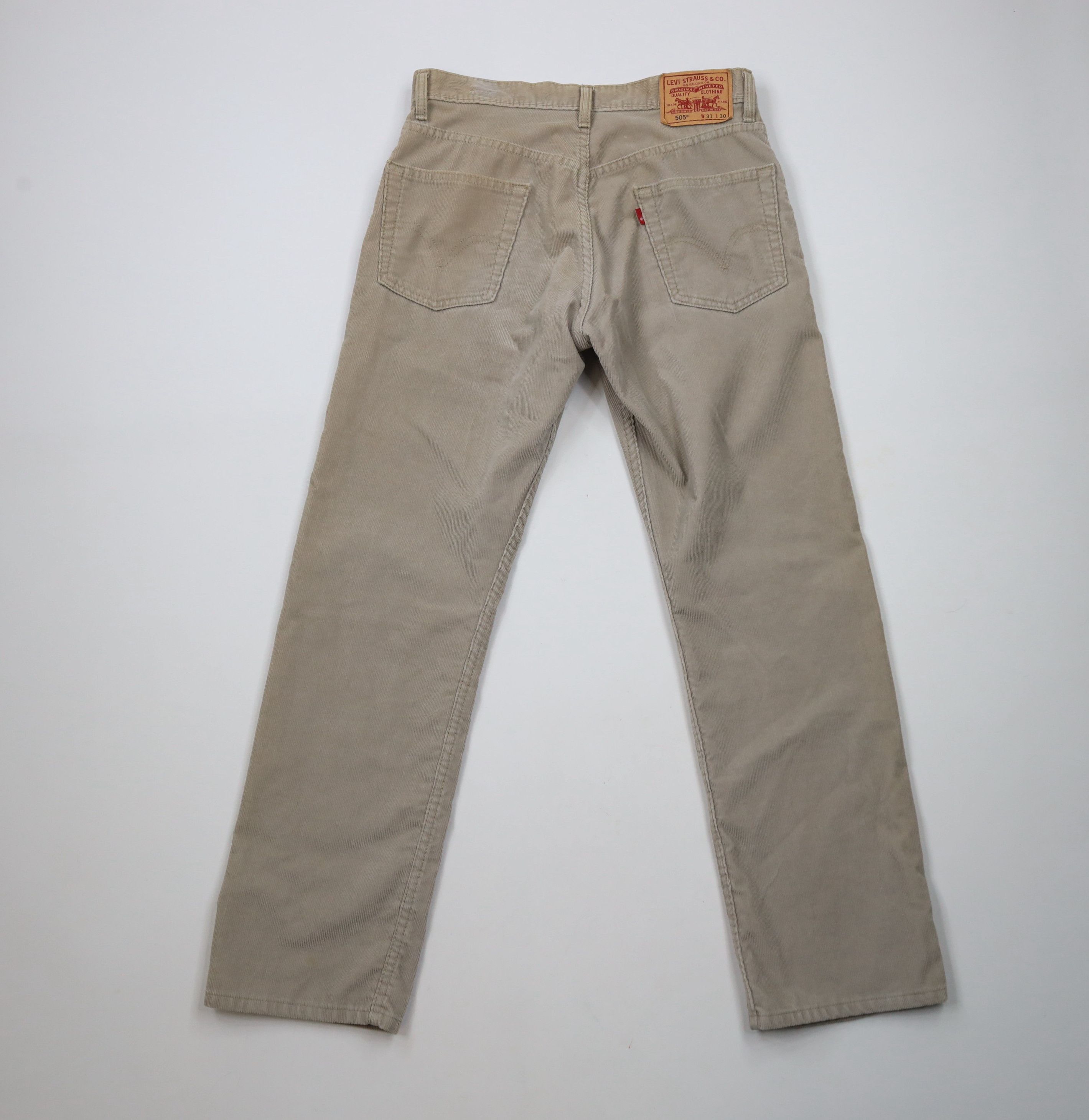 Levi's × Vintage Vintage Y2K Levis 505 Regular Fit Corduroy Chino Pants Gray Size US 31 - 12 Thumbnail