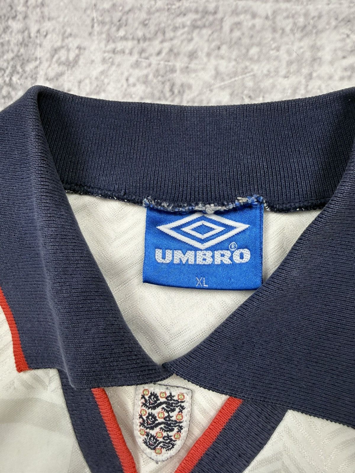 Umbro Vintage white Umbro England football jersey 1993-1995 Size US XL / EU 56 / 4 - 6 Thumbnail