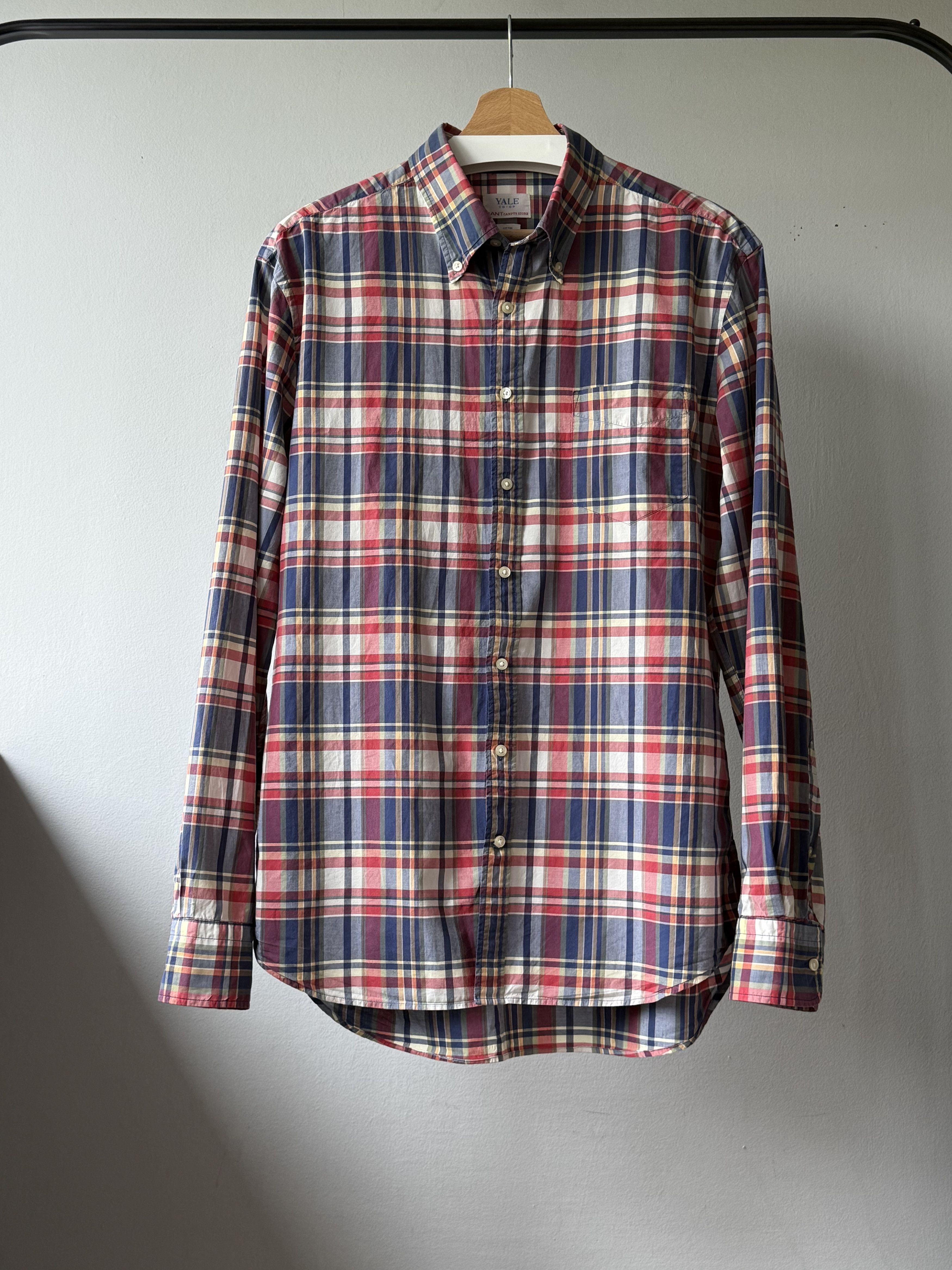 Gant × Gant Rugger Gant YALE CO-OP Archive Poplin Campus Store Plaid L/S Shirt Size US XL / EU 56 / 4 - 1 Thumbnail