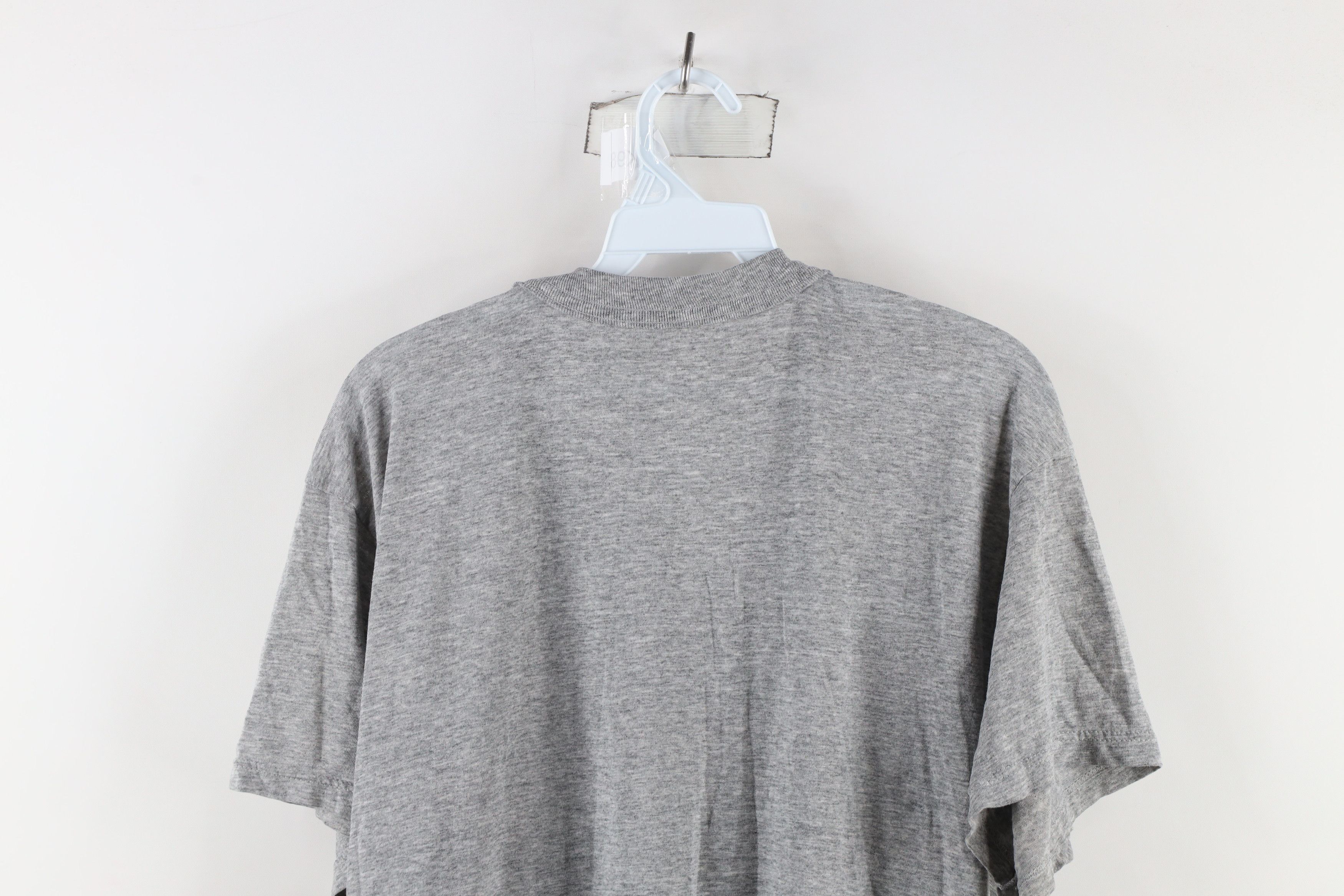 Vintage Vintage 90s Streetwear Blank Pocket T-Shirt Heather Gray Size US L / EU 52-54 / 3 - 10 Thumbnail