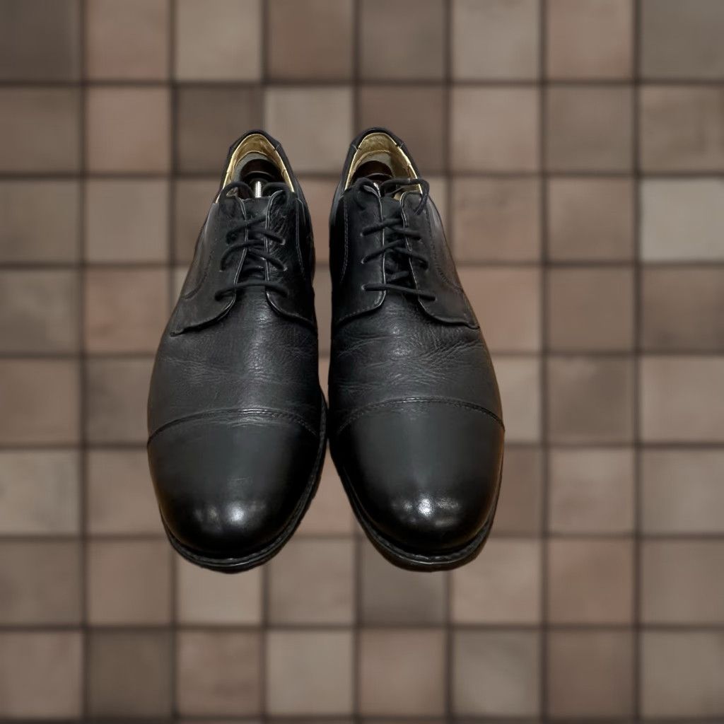 Mens Belvedere Duke Cap Toe Oxfords Leather Black Dress Shoes Size 12