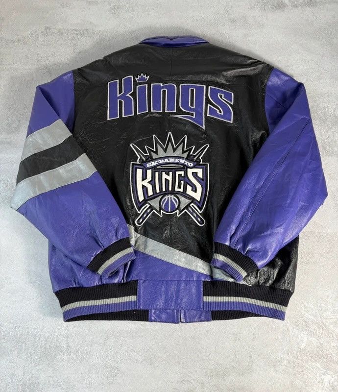 NBA Sacramento Leather Jacket Size US XL / EU 56 / 4 - 13 Thumbnail