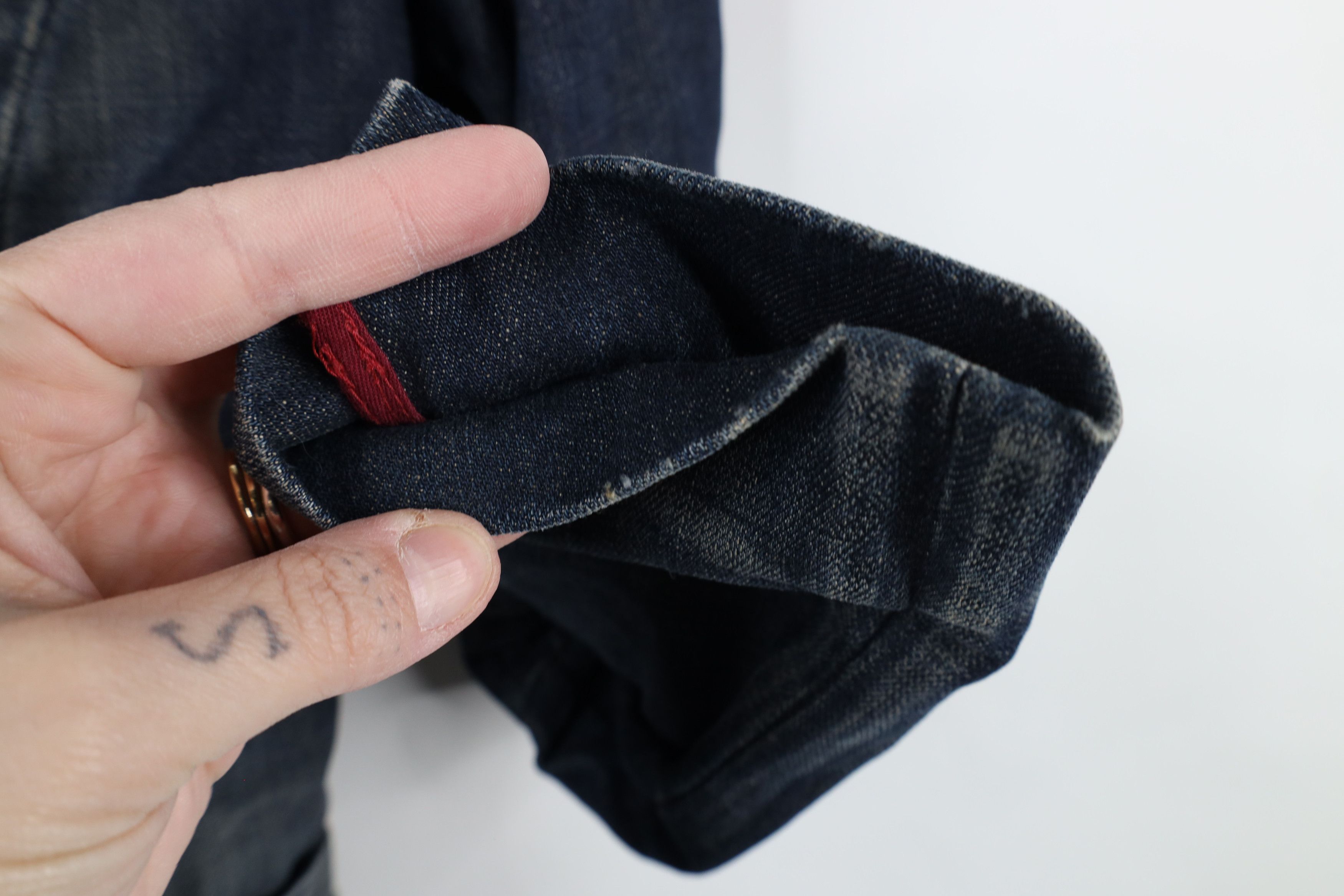 Vintage Notify NFY Distressed Denim Jean Blazer Jacket Raw Denim Size XS / US 0-2 / IT 36-38 - 6 Thumbnail