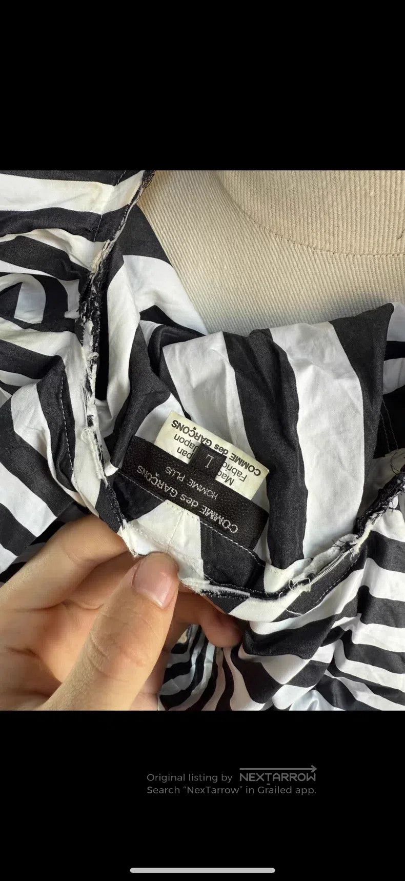 Comme des Garcons Comme des Garcons Black and white striped shirt Size L / US 10 / IT 46 - 4 Thumbnail