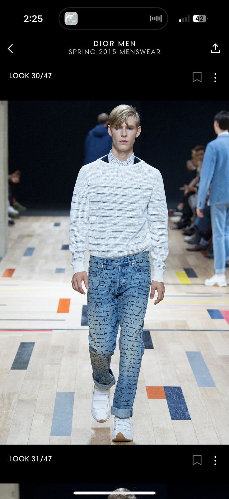 Dior × Kris Van Assche Dior SS15 Script and Scribble Denims Size US 31 - 5 Thumbnail