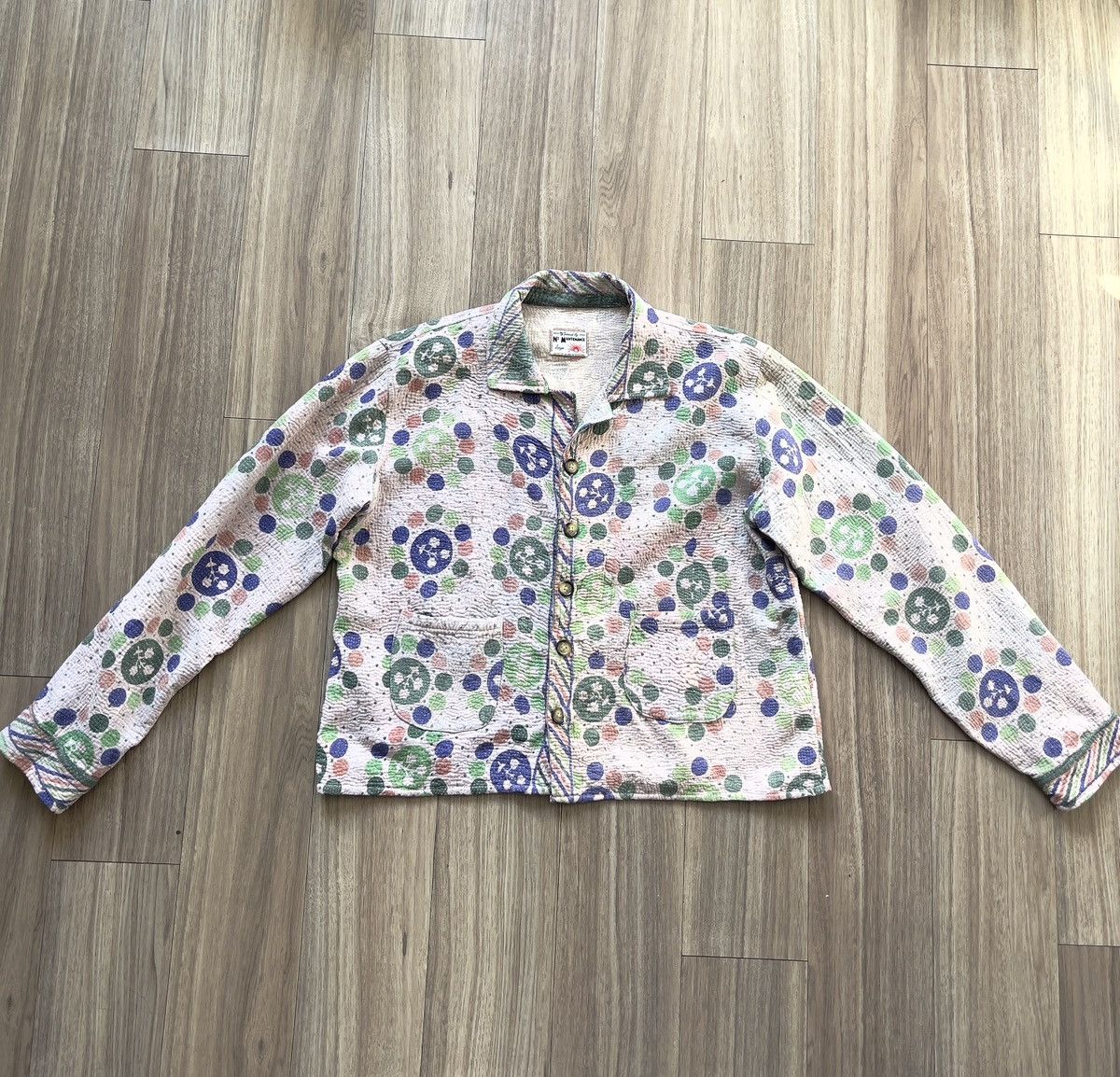 image of No Maintenance One-Of-One Vintage Kantha Jacket in Purple, Men's (Size Large)