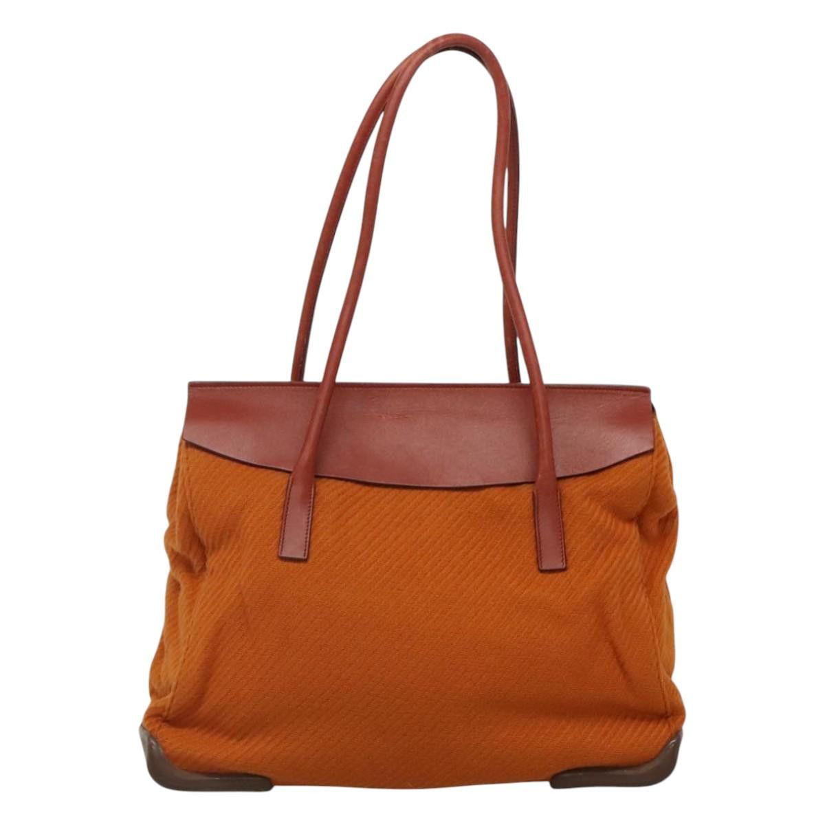 Prada Orange Cotton Tote Bag (Pre-Owned) Size ONE SIZE - 1 Thumbnail