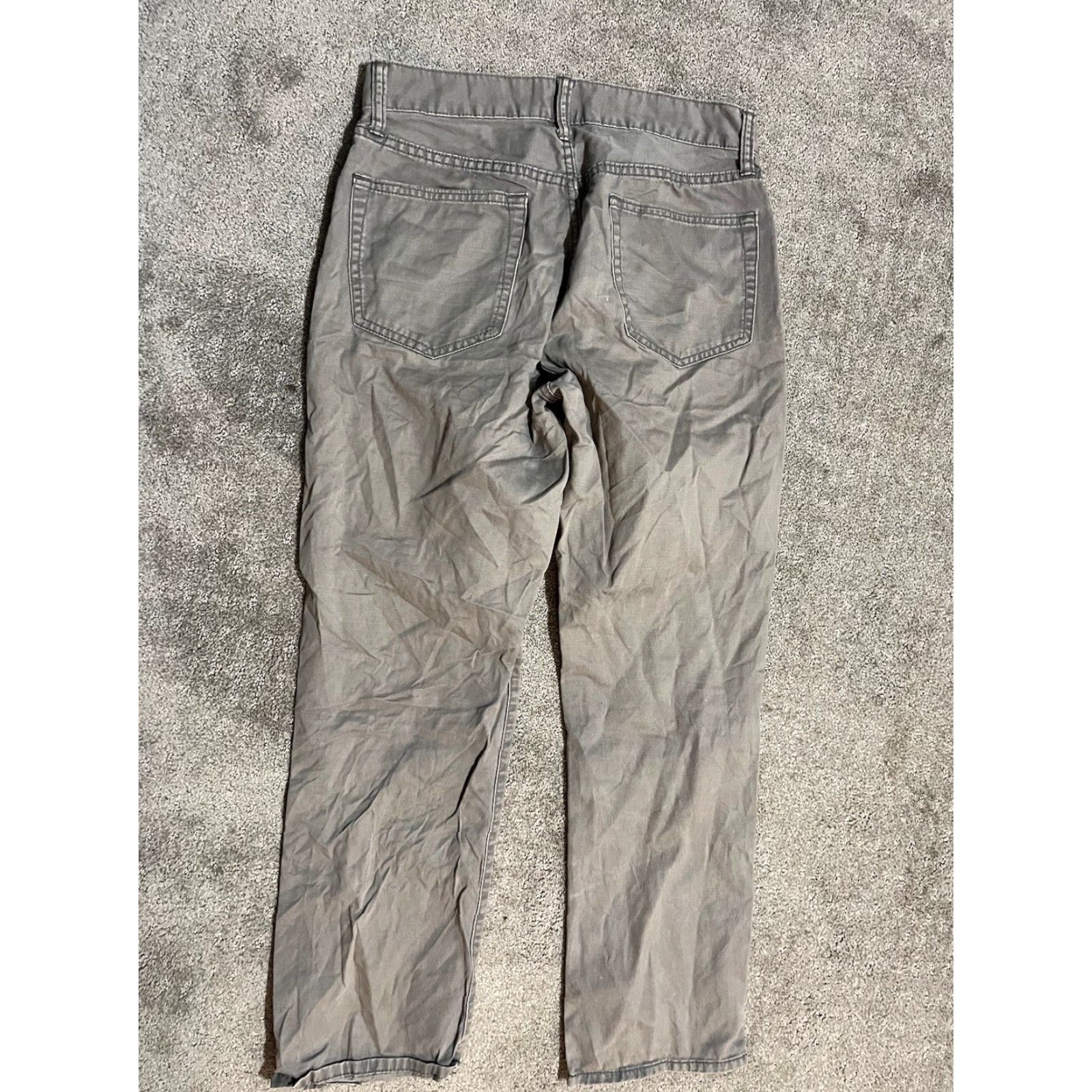 Gap Gap Men's Pants Flat Front Khaki Gray 30x30 Regular Cotton Straight Leg Size US 30 / EU 46 - 3 Thumbnail