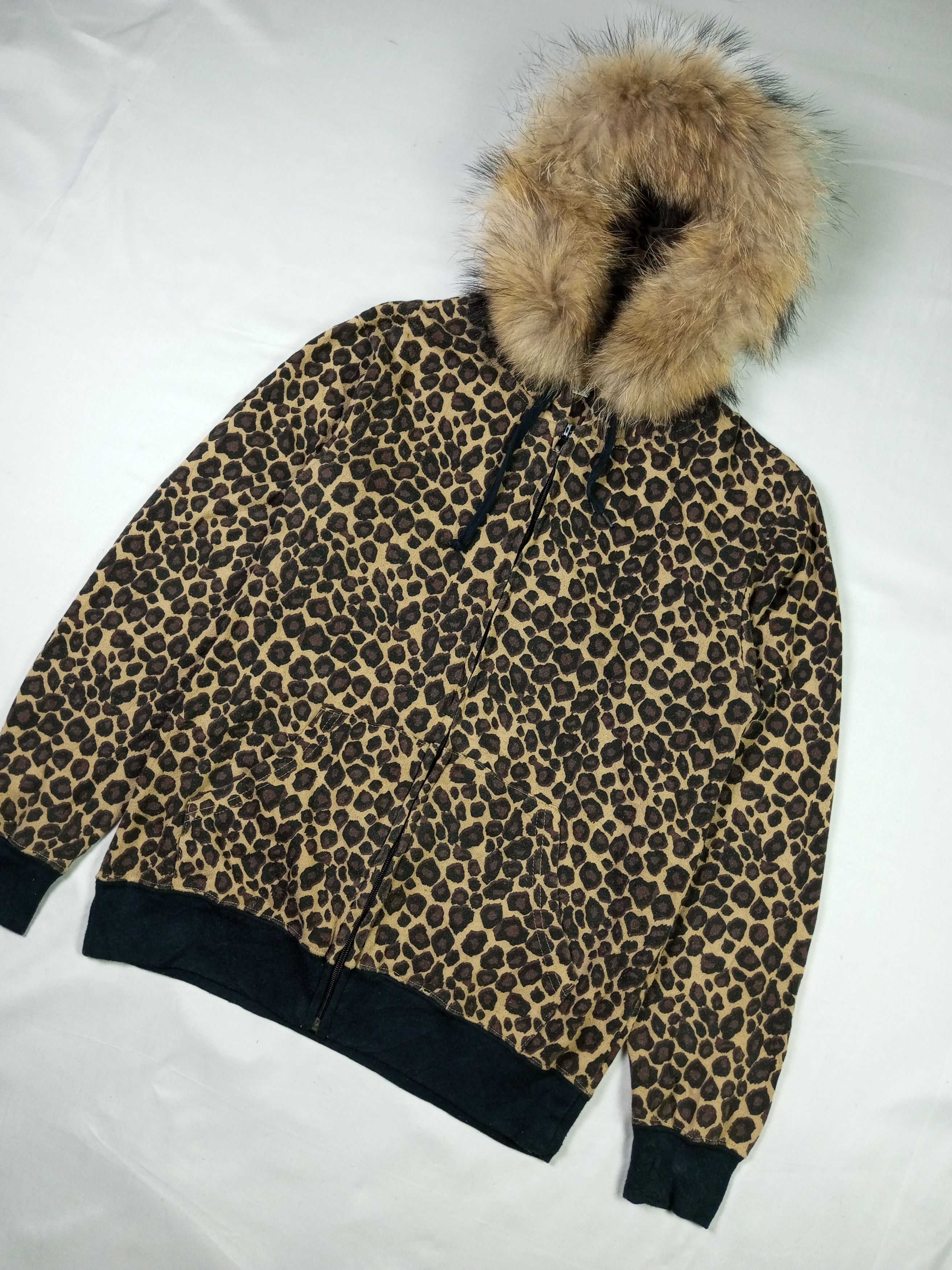 Japanese Brand Shock Nine Leopard Fur Cat Ear Hoodie Zipper Sweatshirt Size US M / EU 48-50 / 2 - 3 Thumbnail